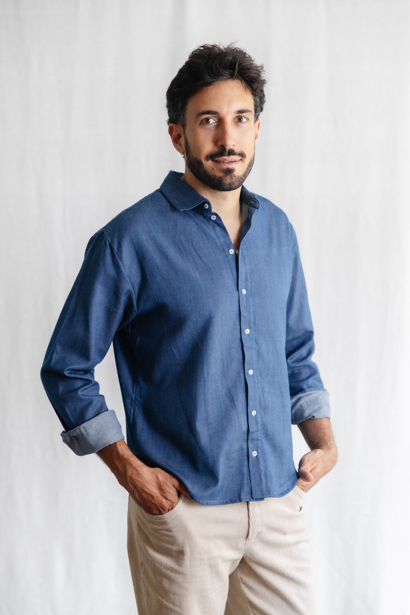 Organic cotton denim shirt Nakshita Denim