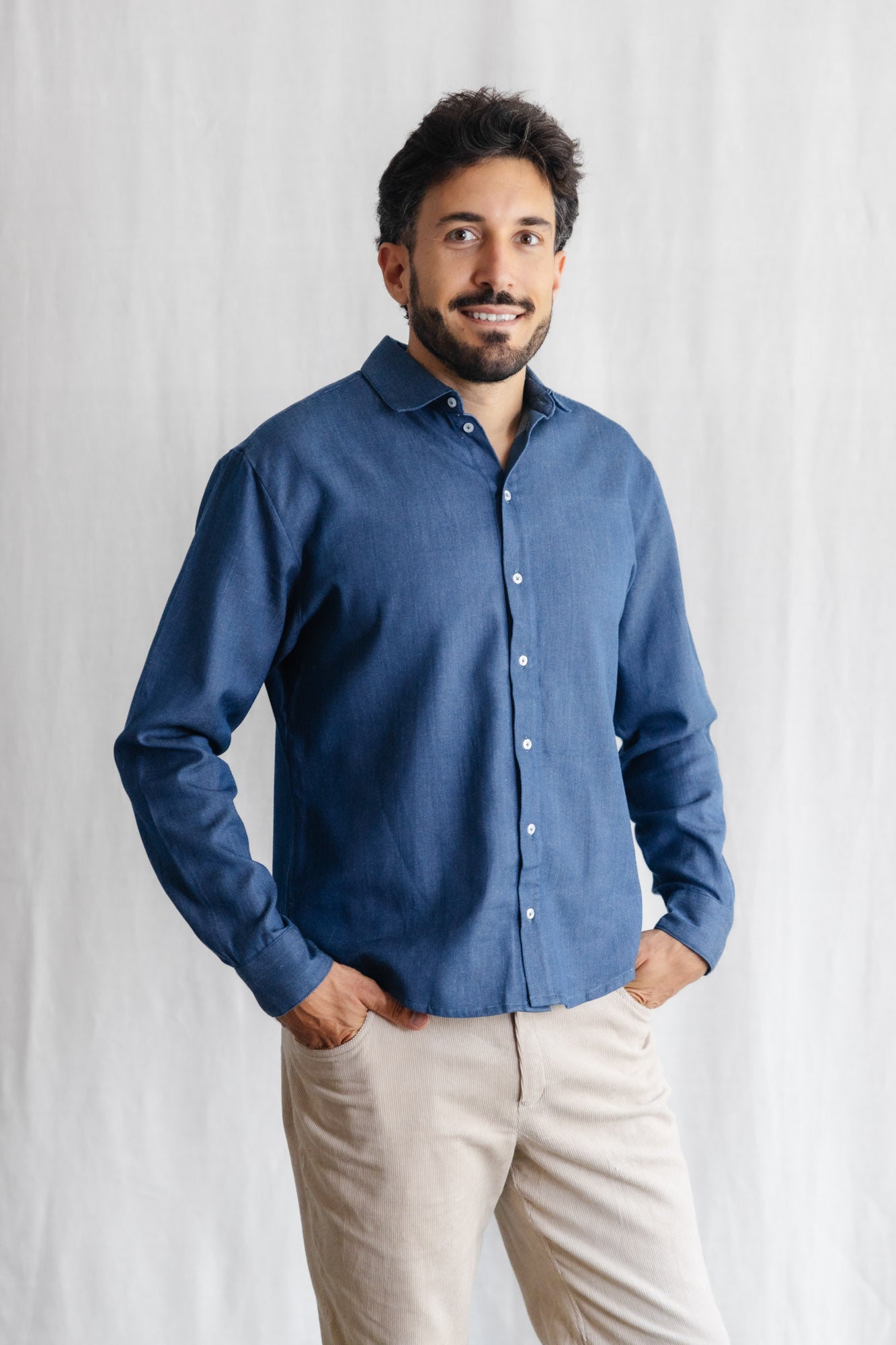 Organic cotton denim shirt Nakshita Denim