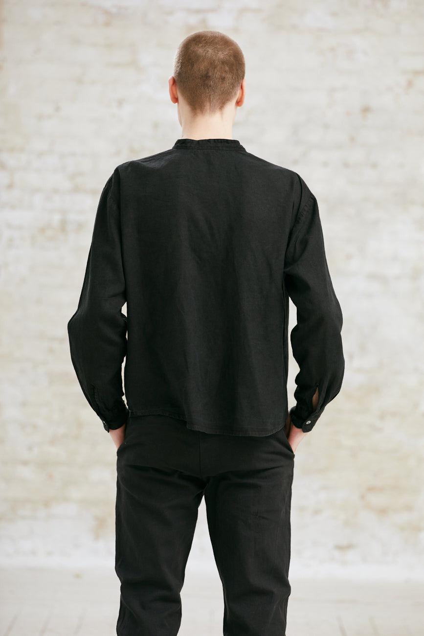 Organic Cotton Shirt Harish Black