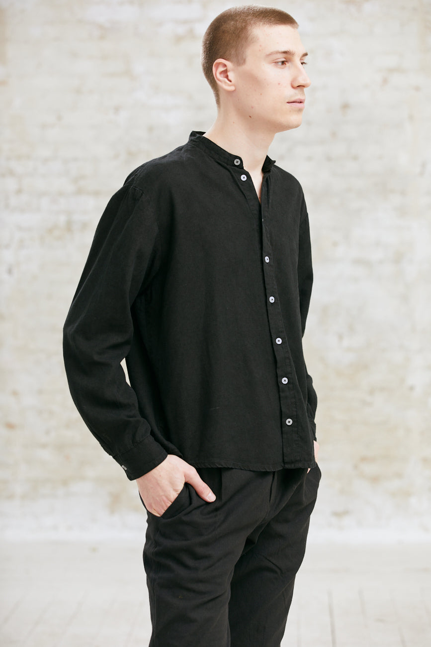 Organic Cotton Shirt Harish Black
