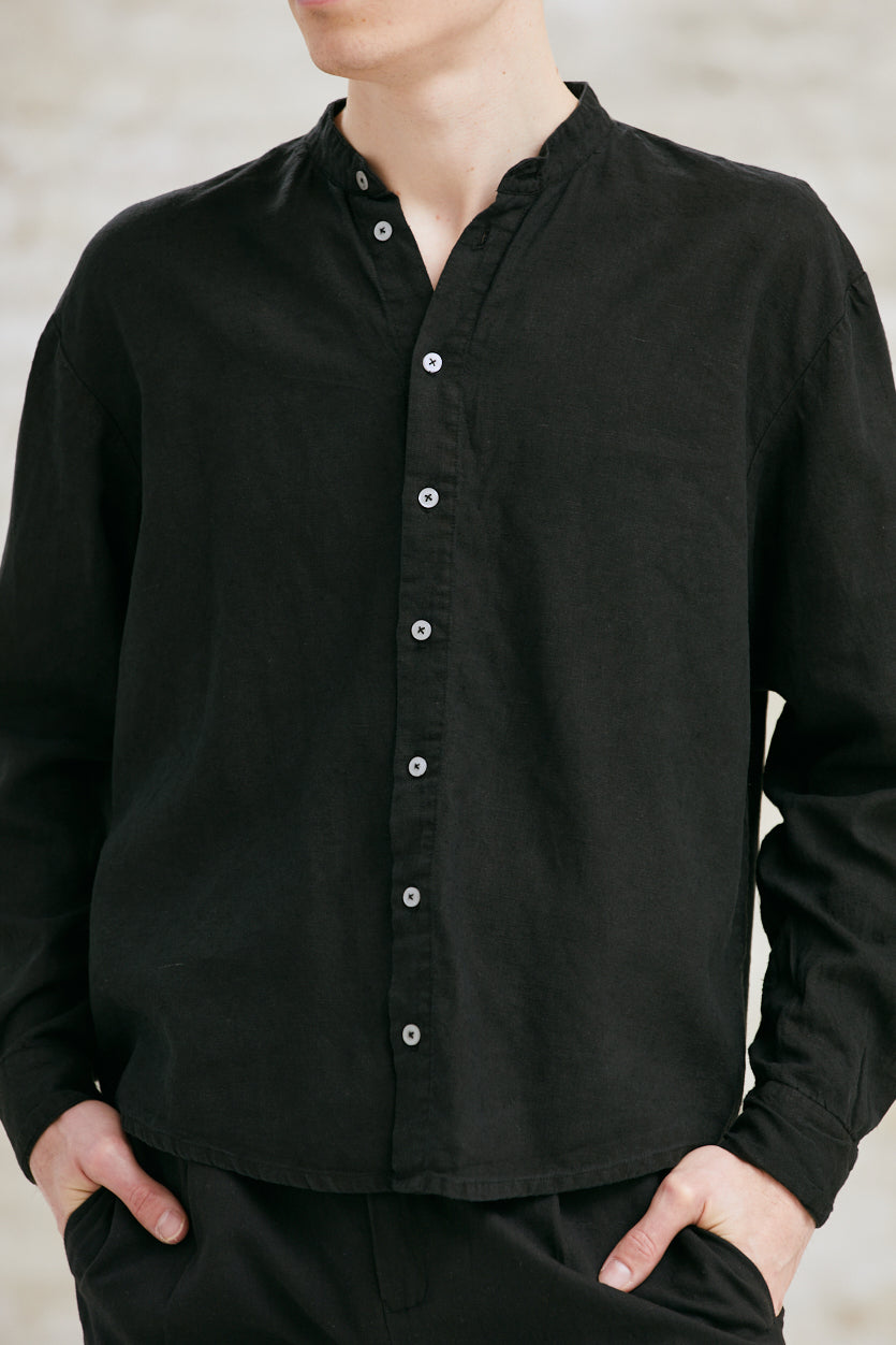 Organic Cotton Shirt Harish Black