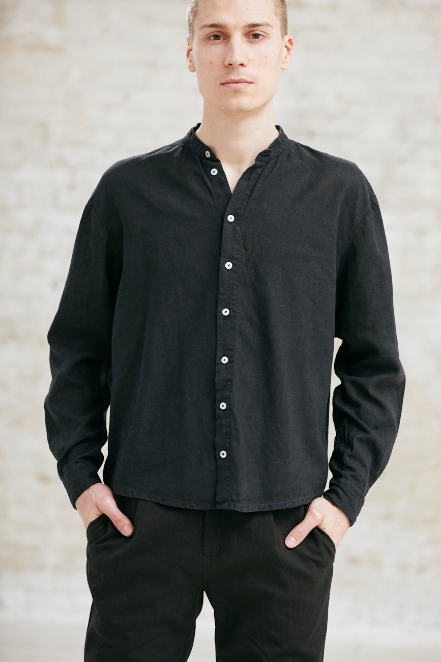 Hemp/Tencel Shirt Harish Black