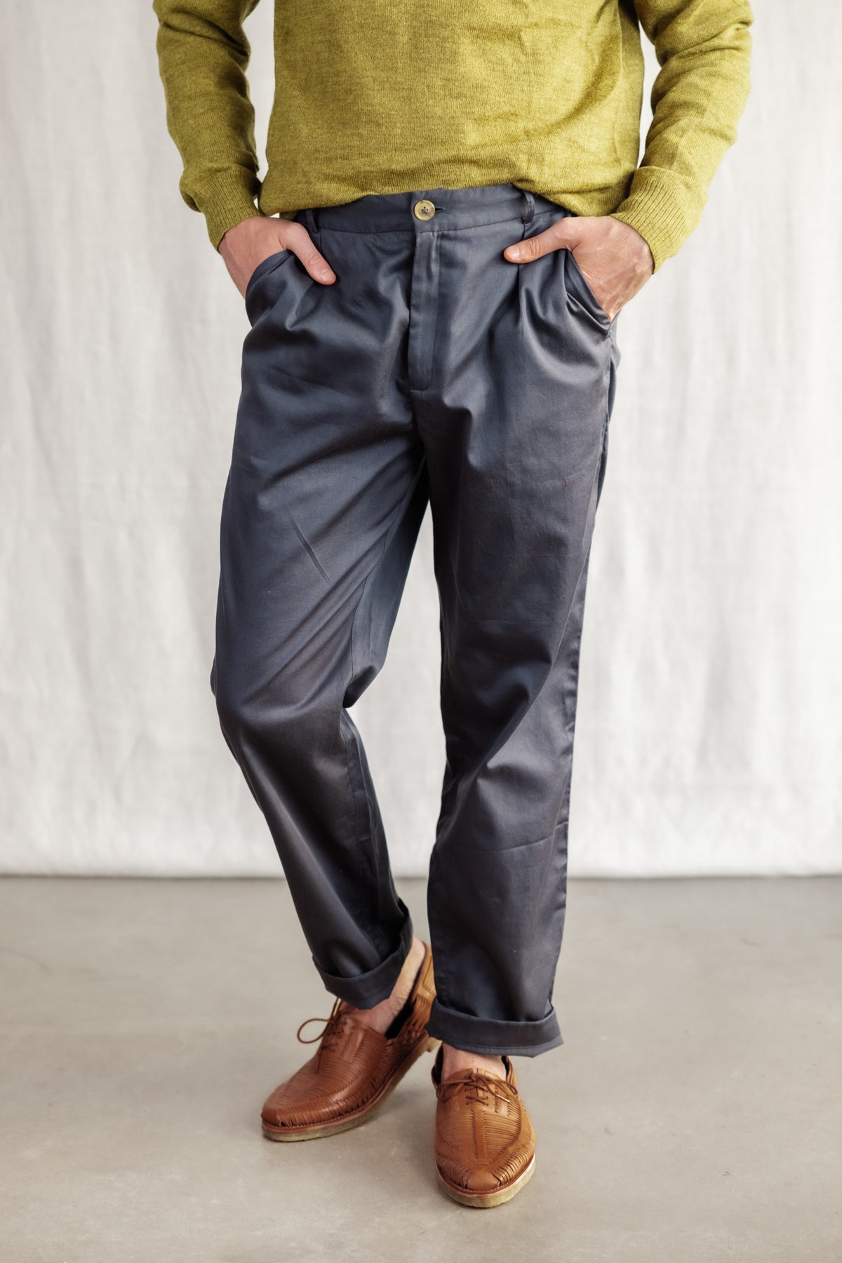 Bio-Baumwoll Hose Sameer Dunkelgrau