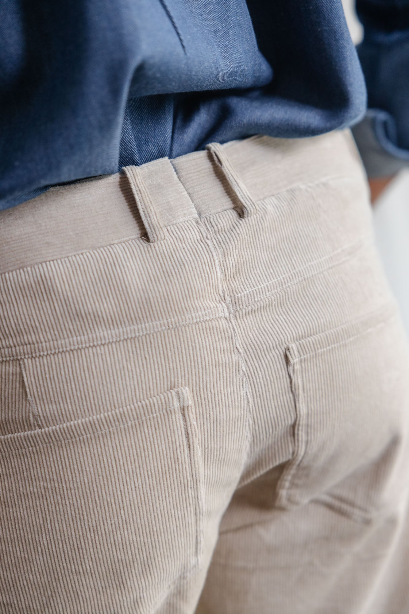 Organic Cotton Corduroy Pants Prakrit Beige
