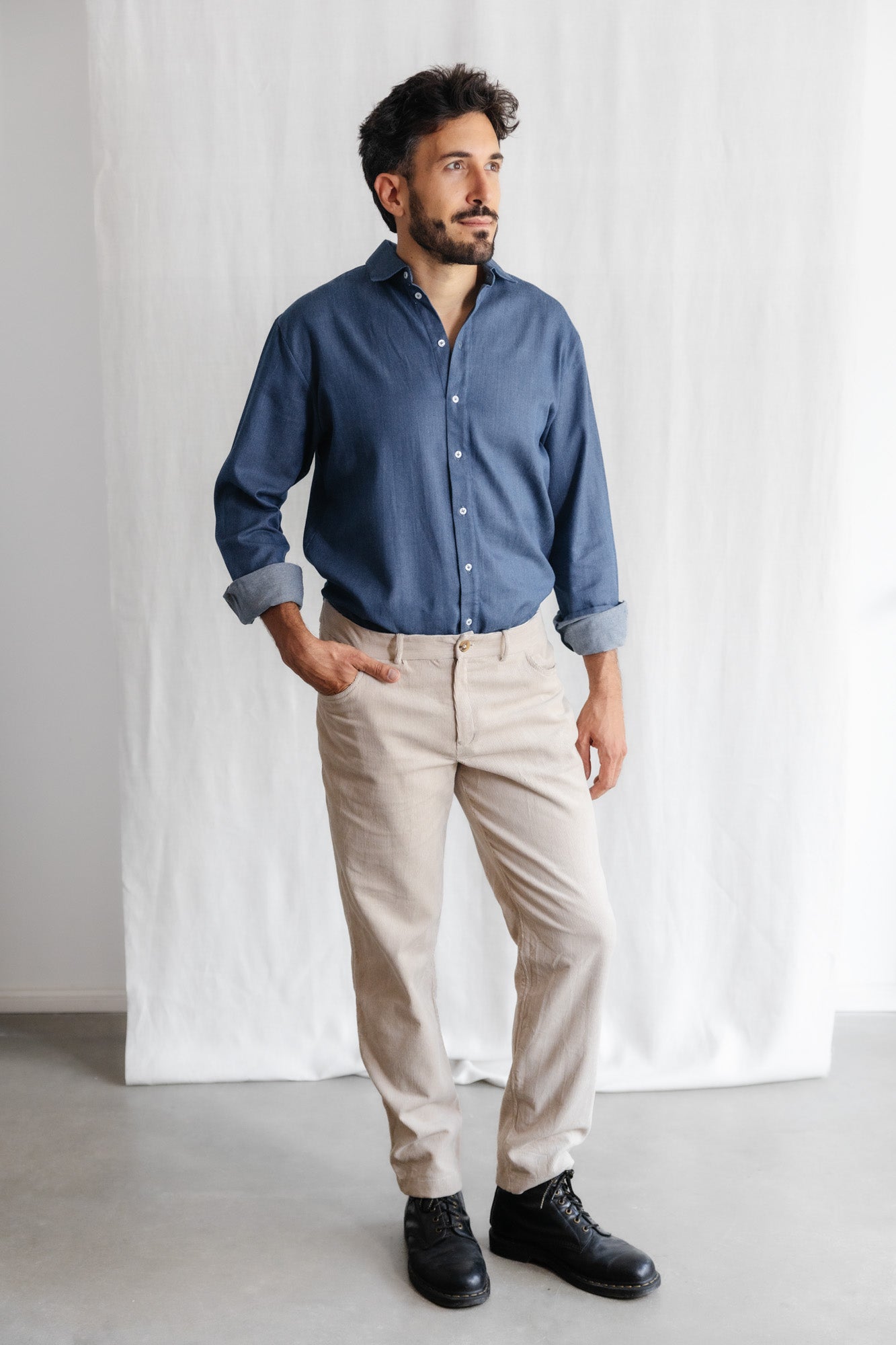 Organic Cotton Corduroy Pants Prakrit Beige