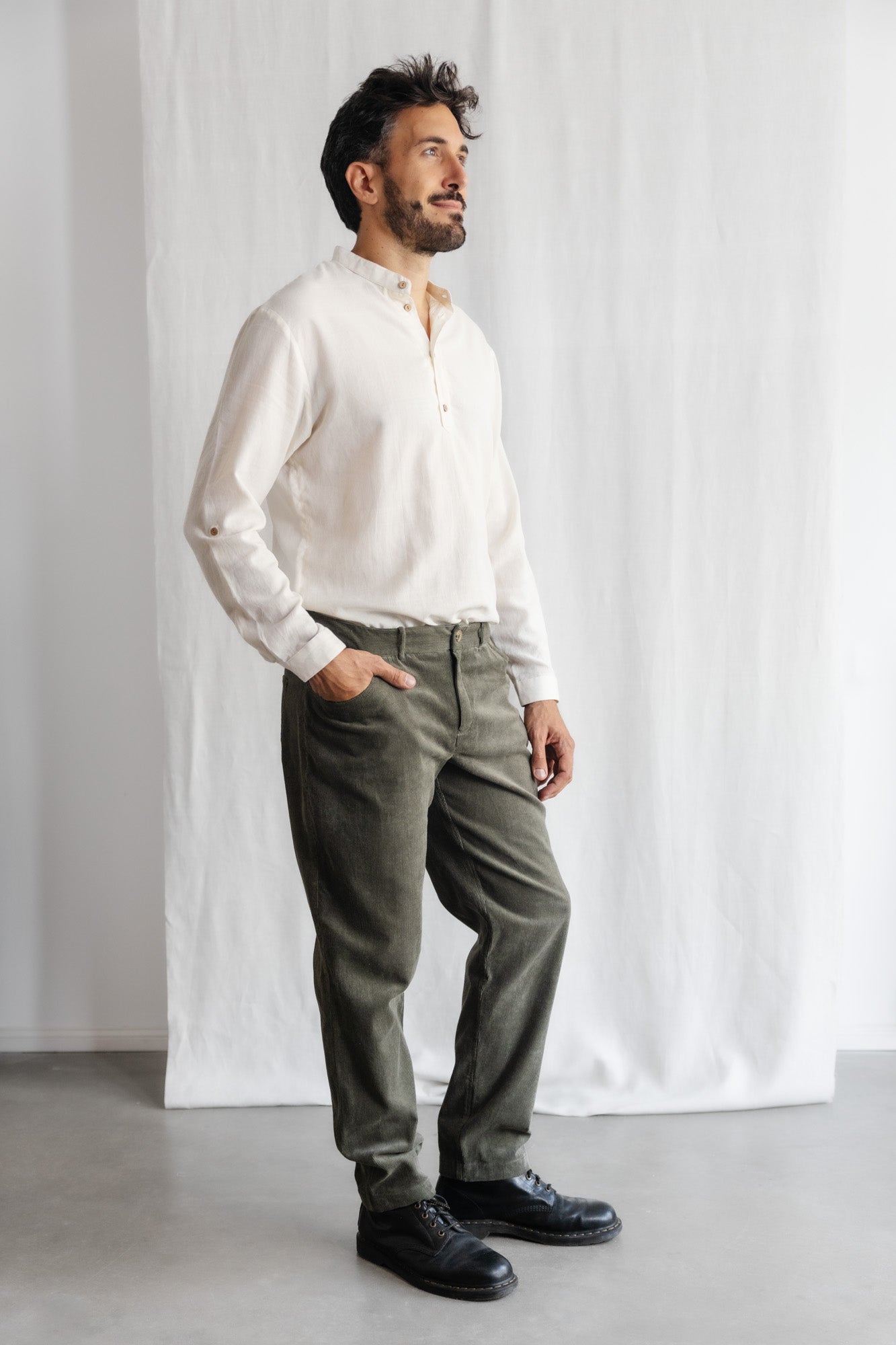 Organic Cotton Corduroy Pants Prakrit Pistachio
