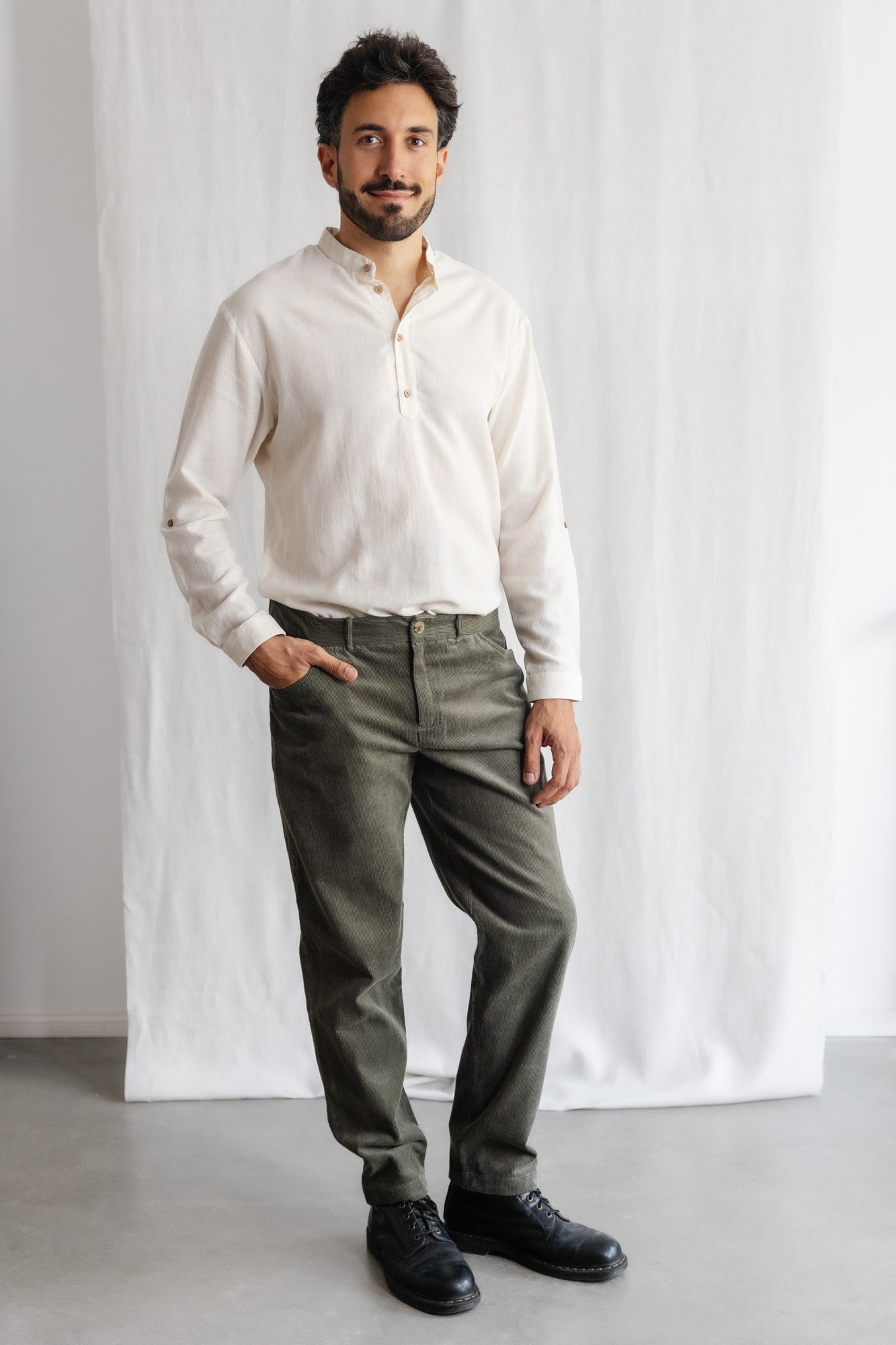 Organic Cotton Corduroy Pants Prakrit Pistachio