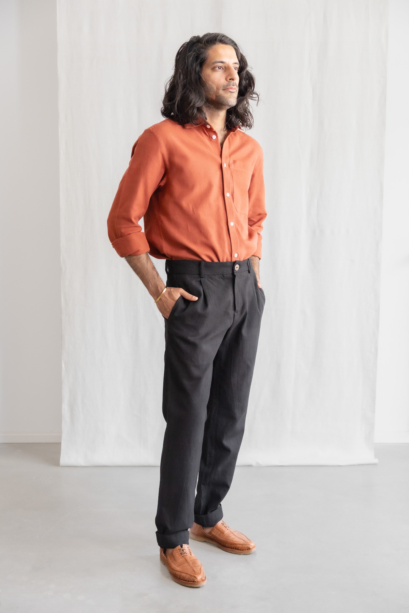 Organic cotton pants Harinder Black