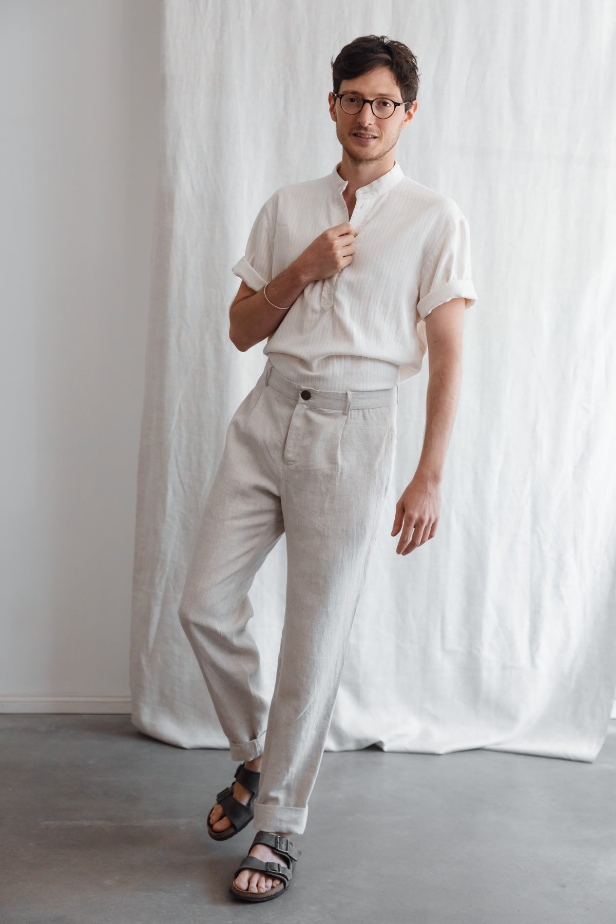 Hemp Pants Harinder Greige