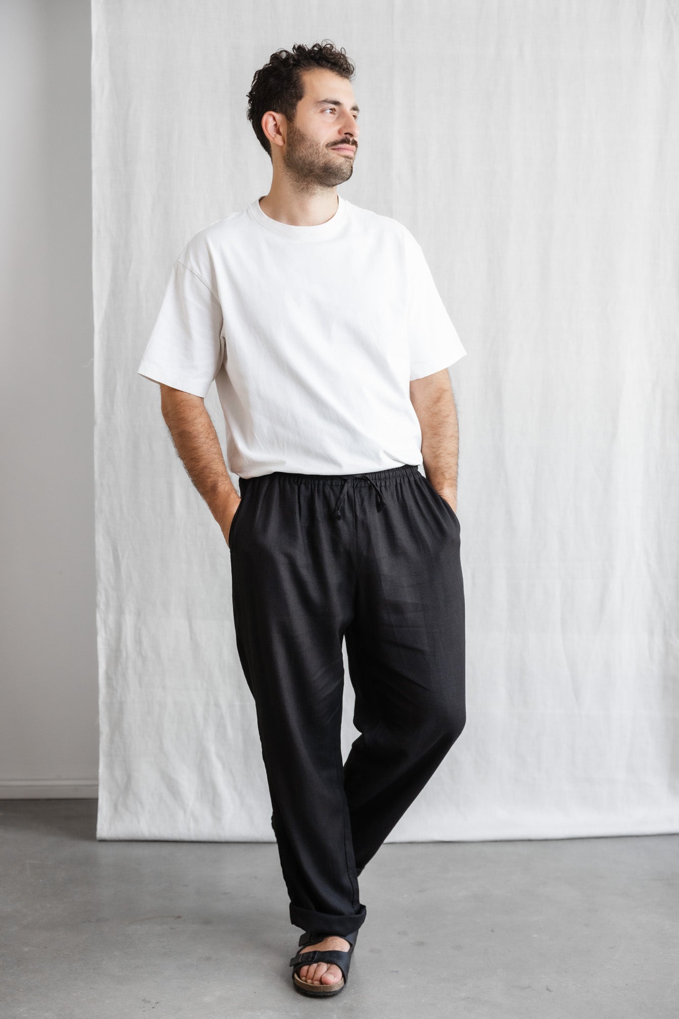 Hemp/Tencel Pants Jhan Black