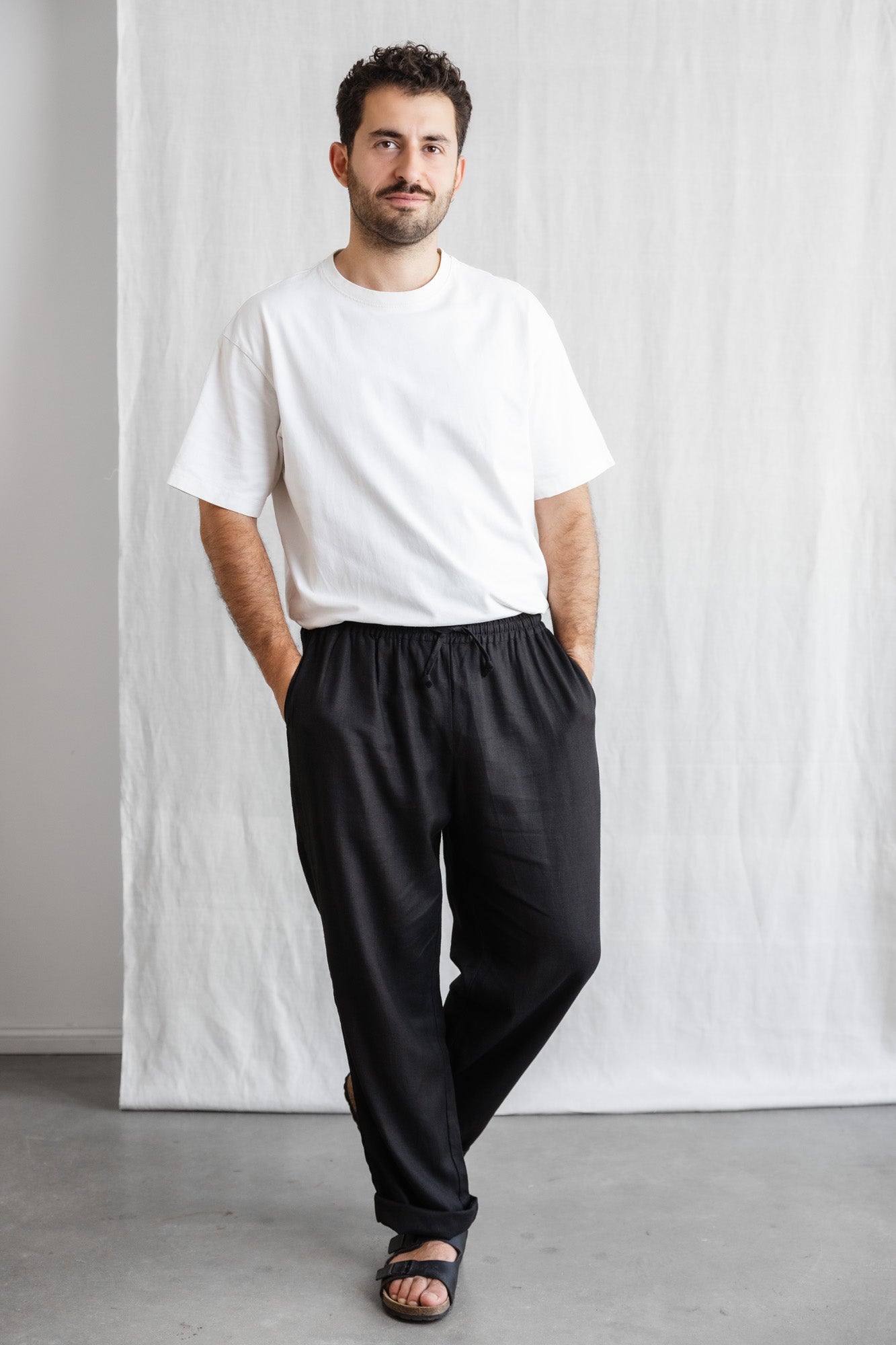 Hemp/Tencel Pants Jhan Black