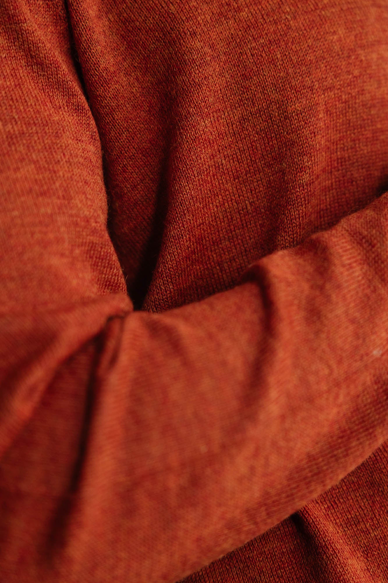 Baby alpaca knitted sweater Sathee Rust