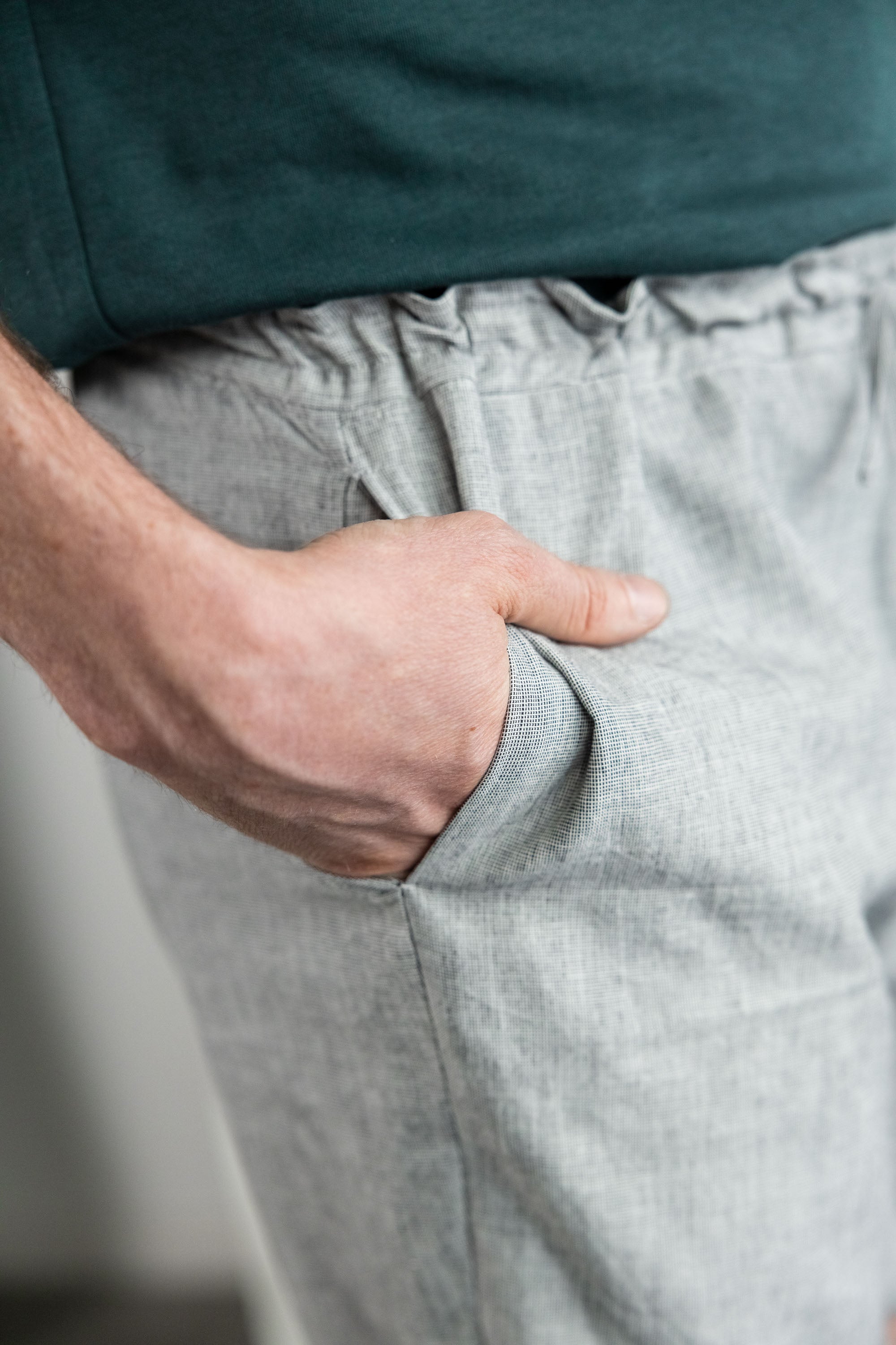 Organic Cotton Shorts Devaki Light Grey