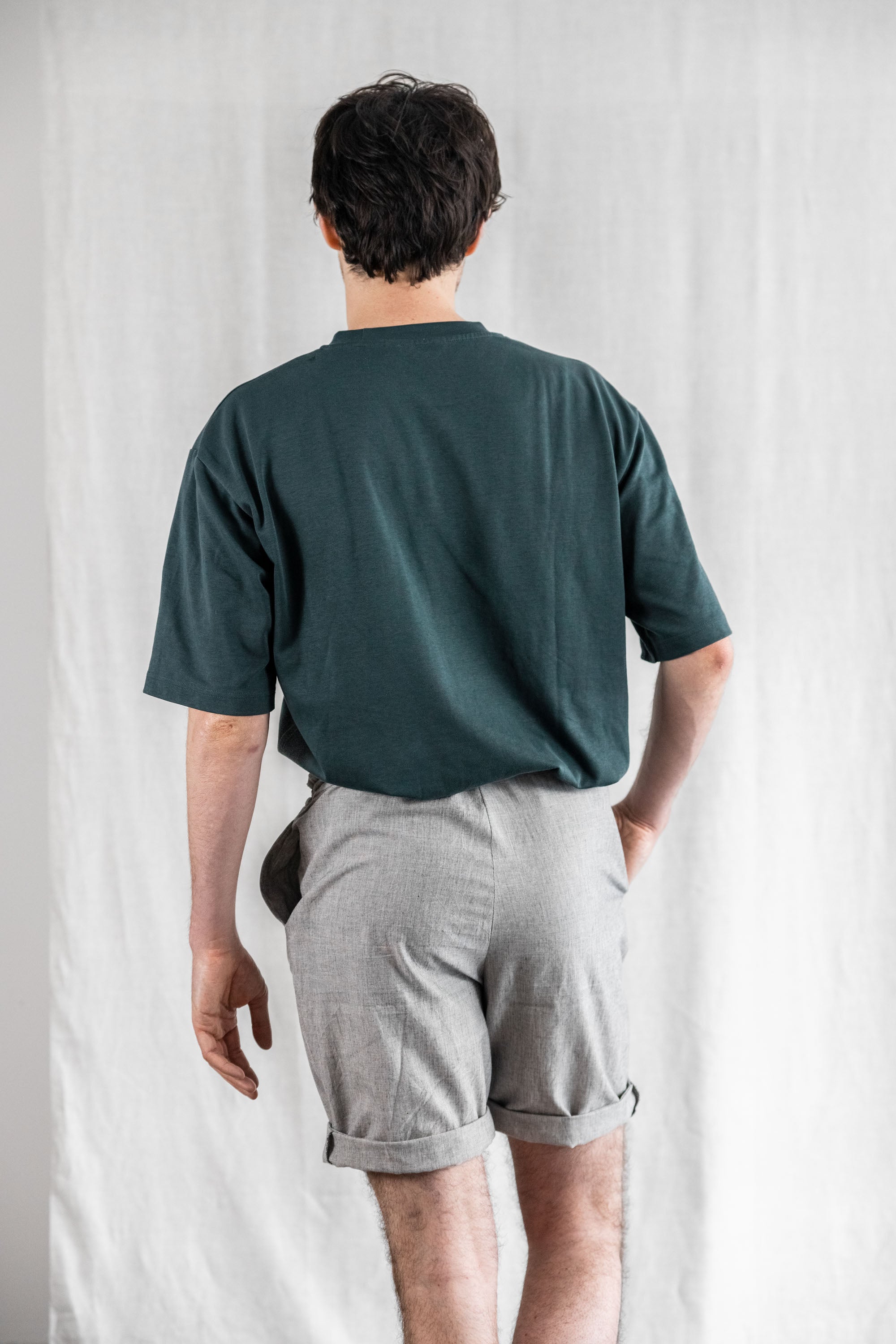 Organic Cotton Shorts Devaki Light Grey