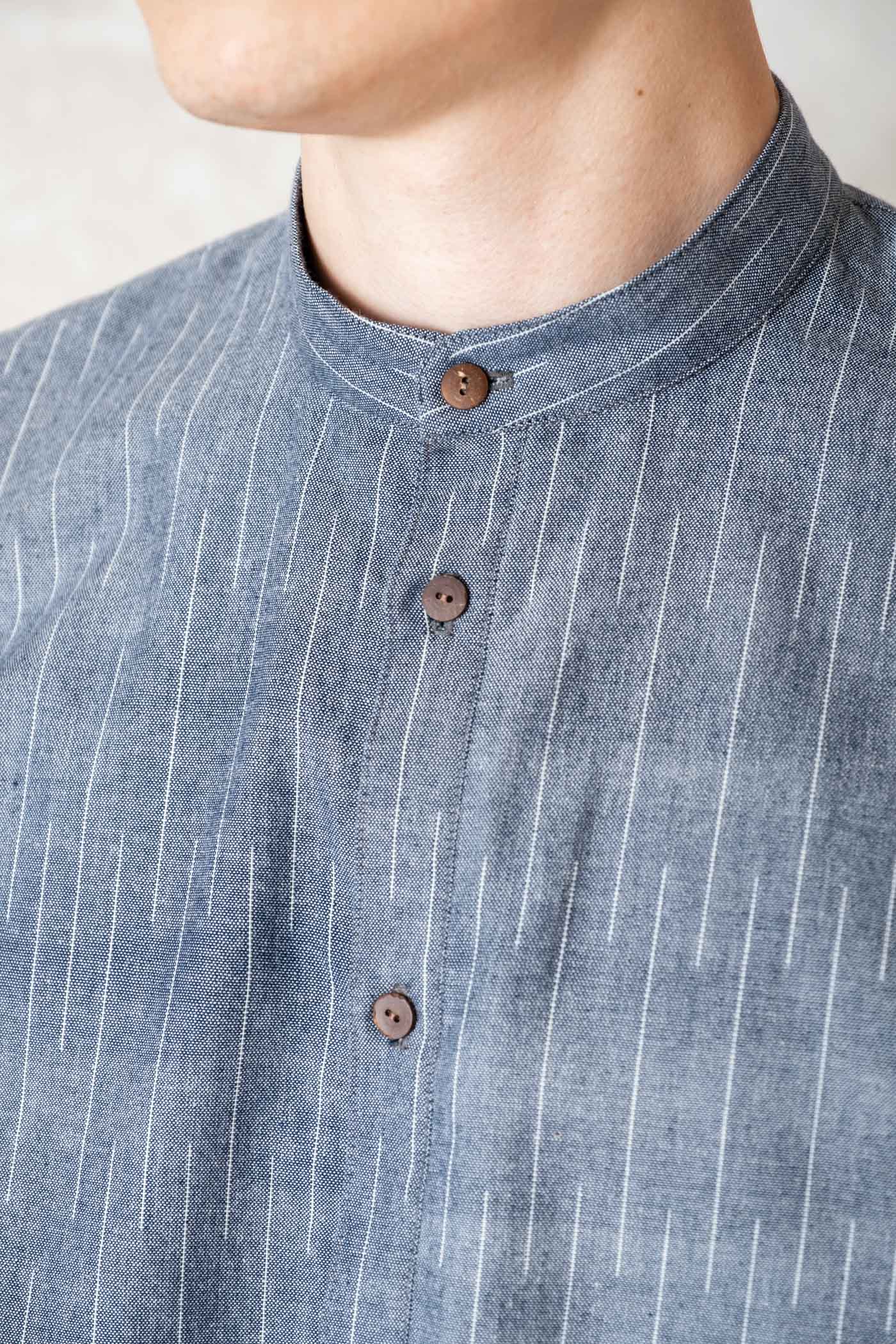 Organic Cotton Tunic Tanu Pinstripe Blue