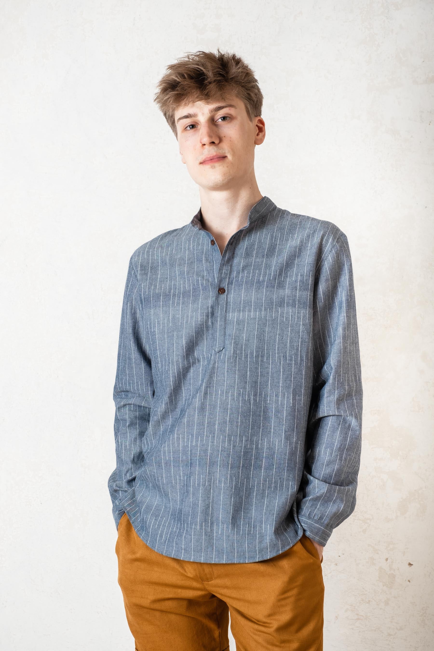Organic Cotton Tunic Tanu Pinstripe Blue