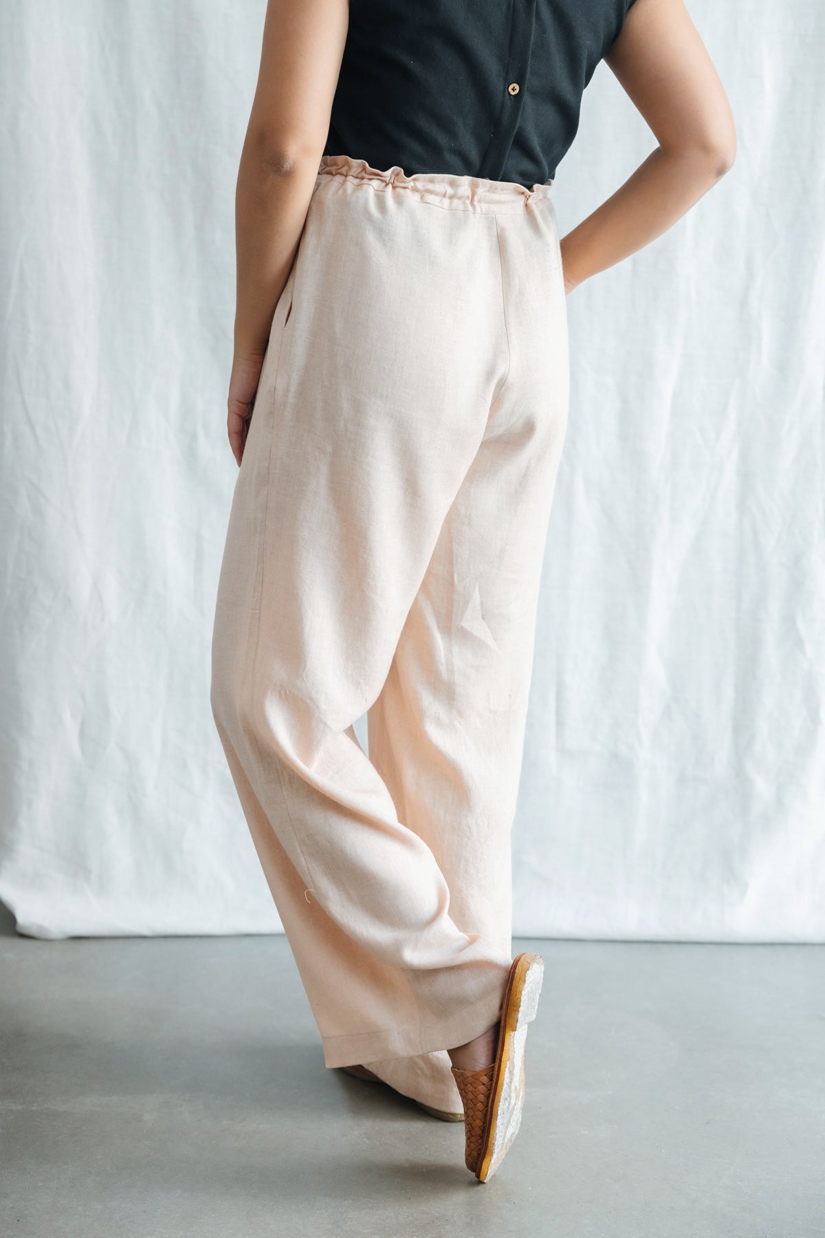 Hanf/Tencel Tunnelzug Hose Jamuna Sand