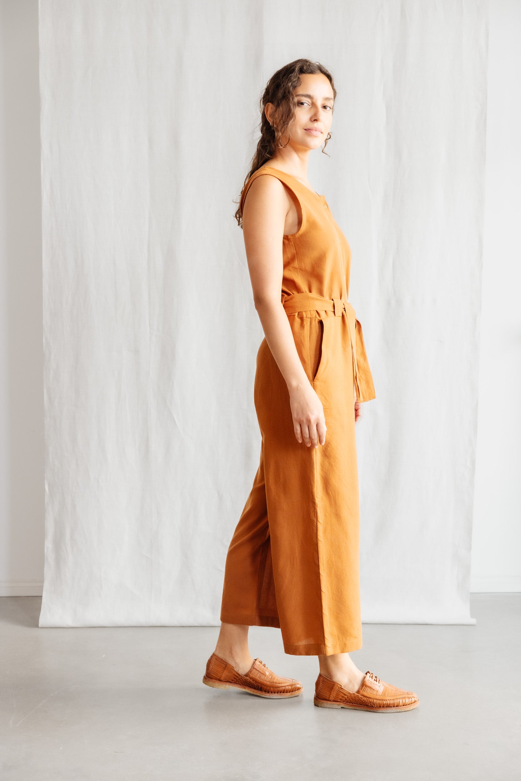 Cotton Jumpsuit Daksha Hazelnut