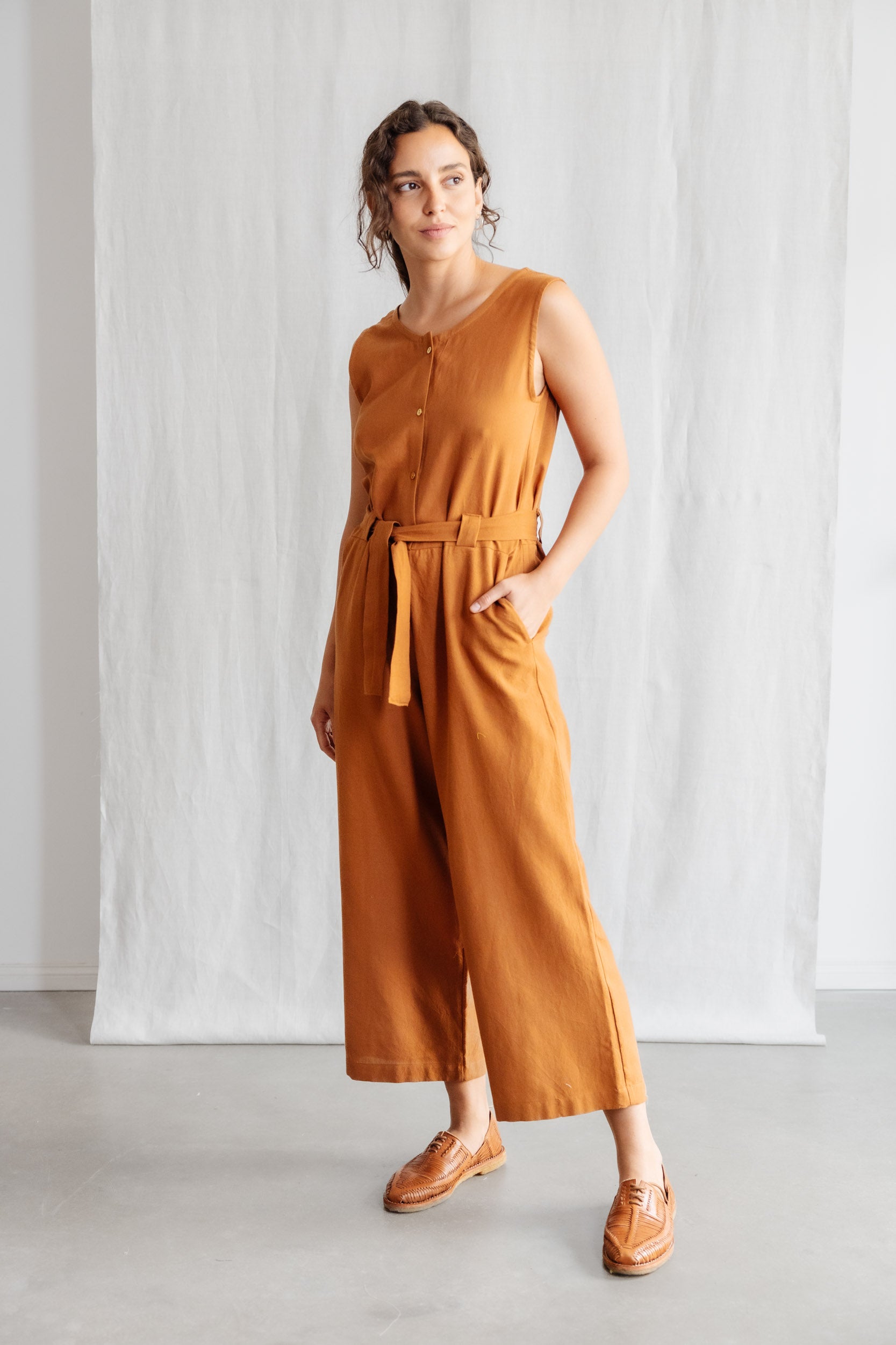 Cotton Jumpsuit Daksha Hazelnut