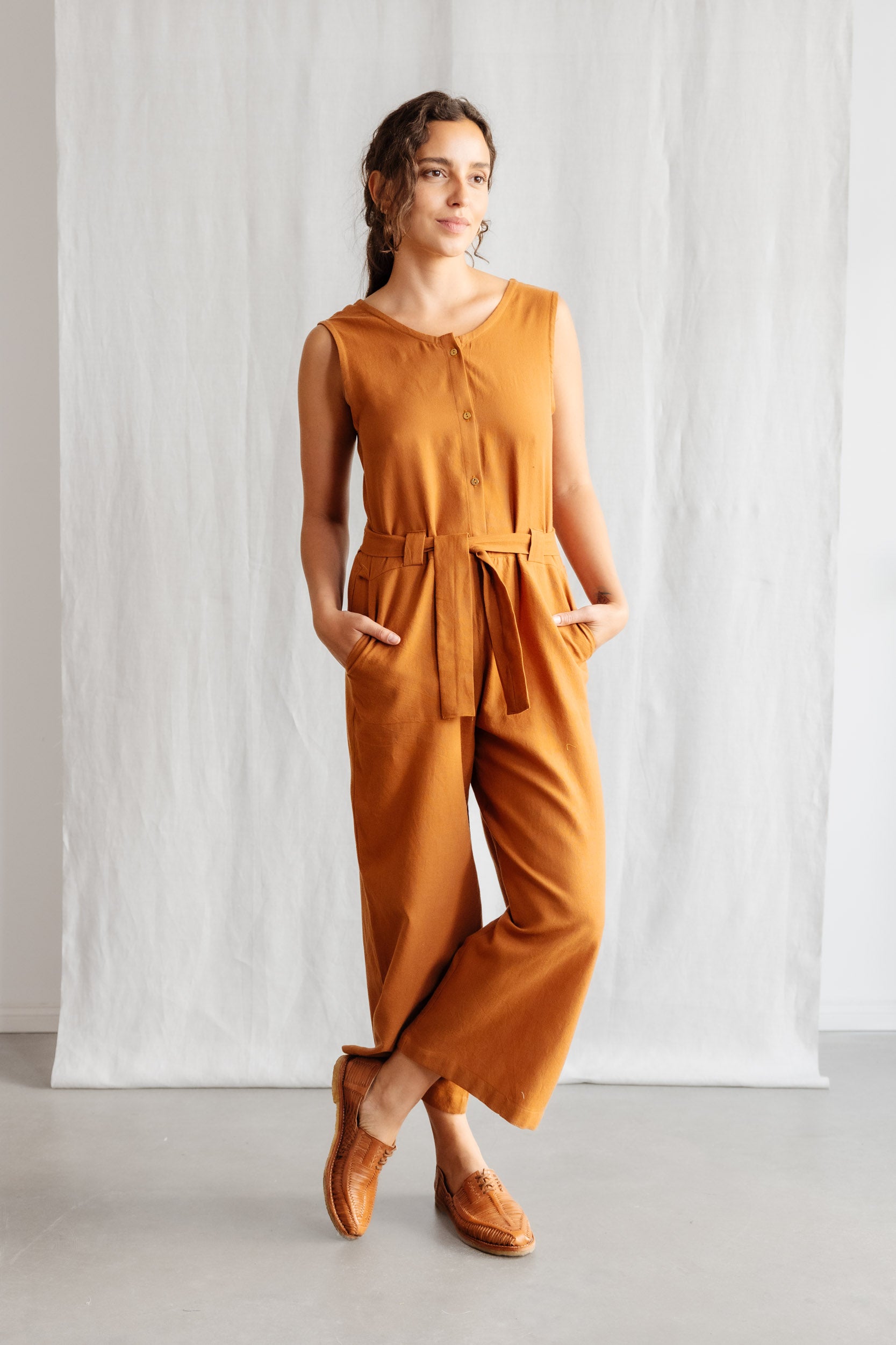 Cotton Jumpsuit Daksha Hazelnut