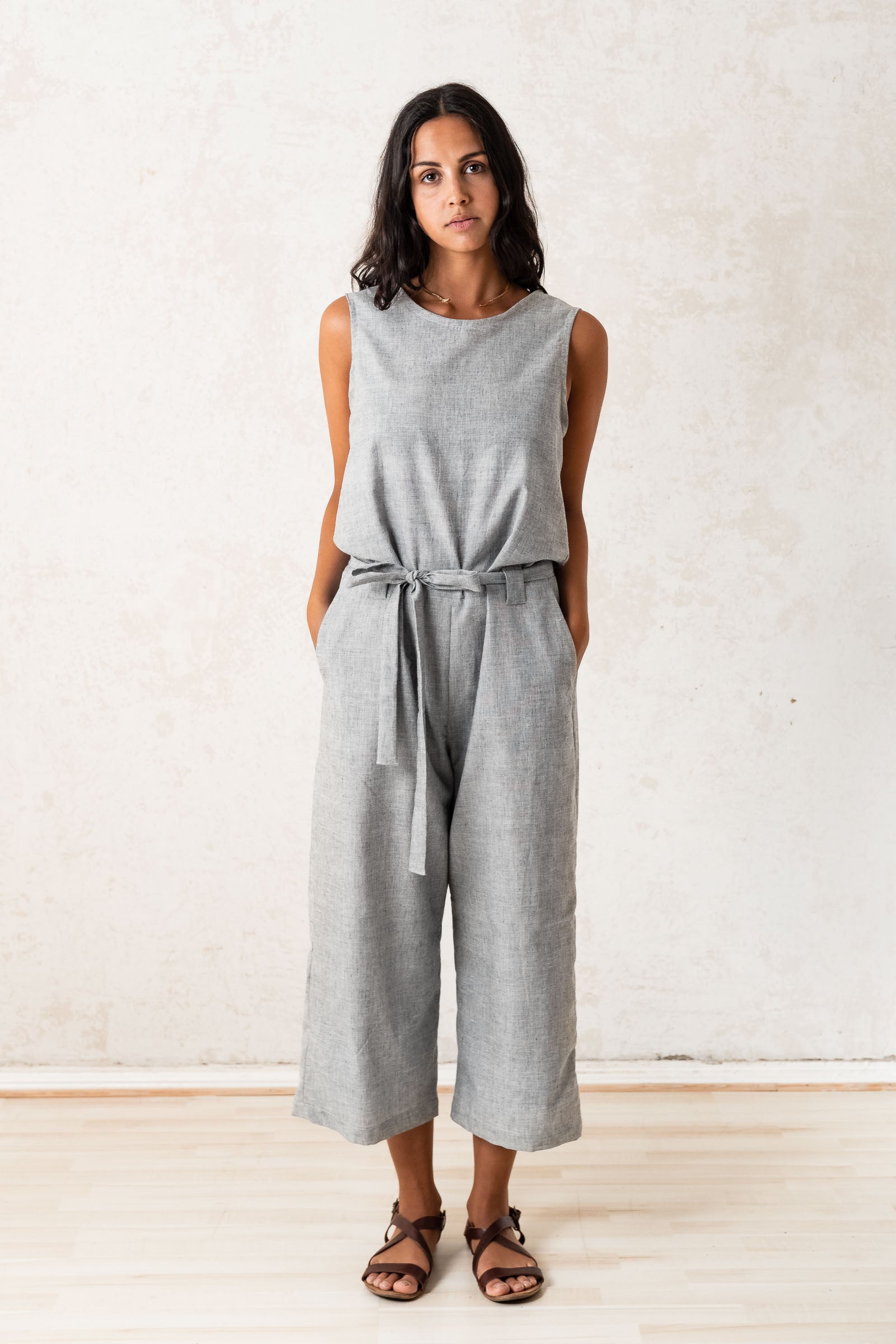 Organic Cotton Jumpsuit Jalina Light Grey