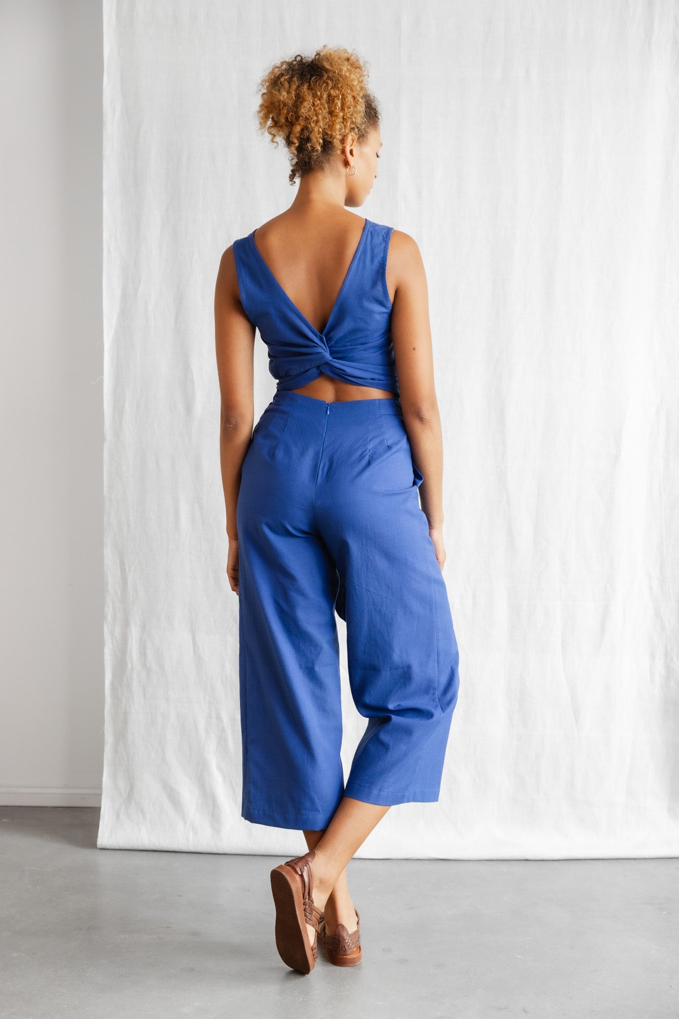 Bio-Baumwoll Jumpsuit Anusha Kobaltblau