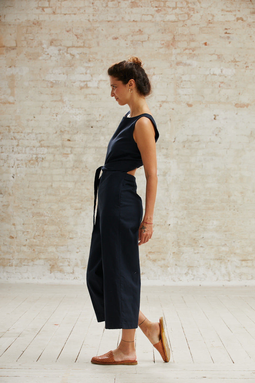 Bio-Baumwoll Jumpsuit Anusha Schwarz