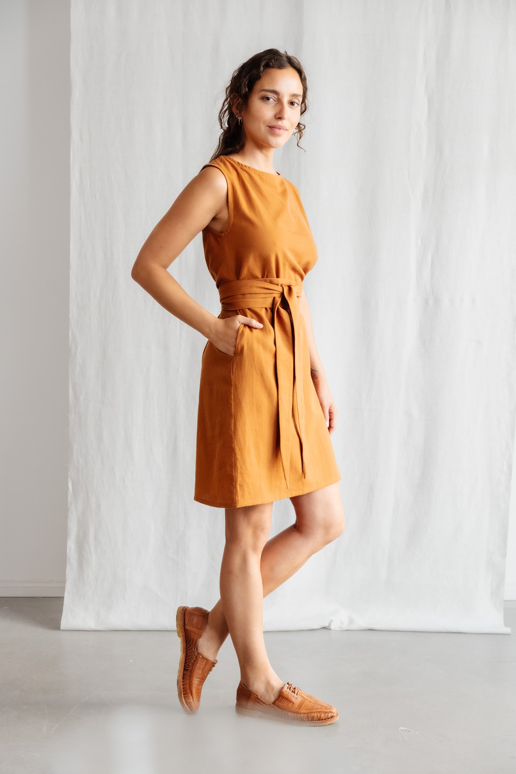 Cotton Dress Aarav Hazelnut