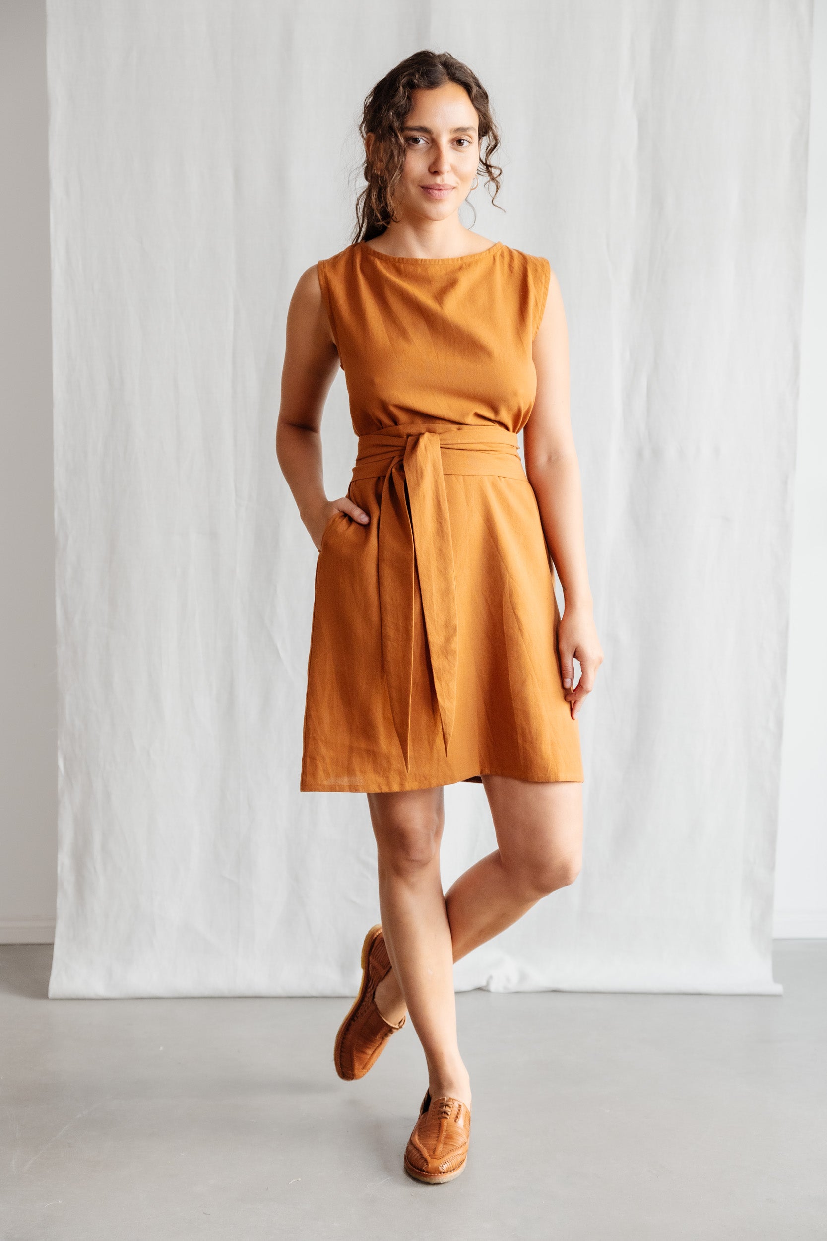 Cotton Dress Aarav Hazelnut