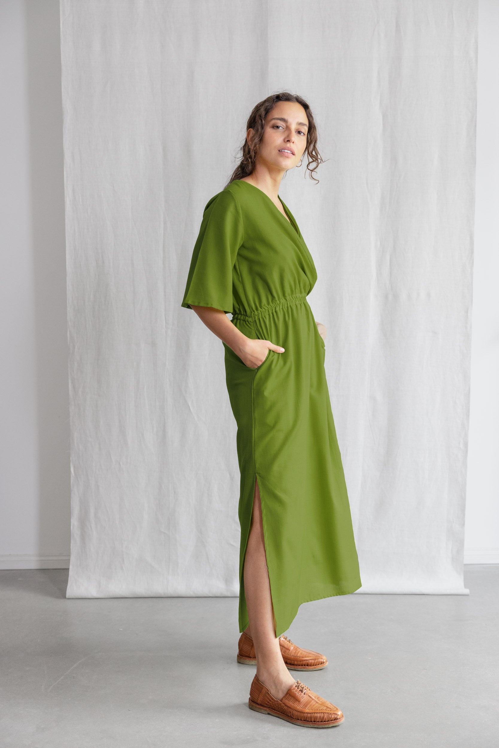Organic cotton dress Vasi Basil