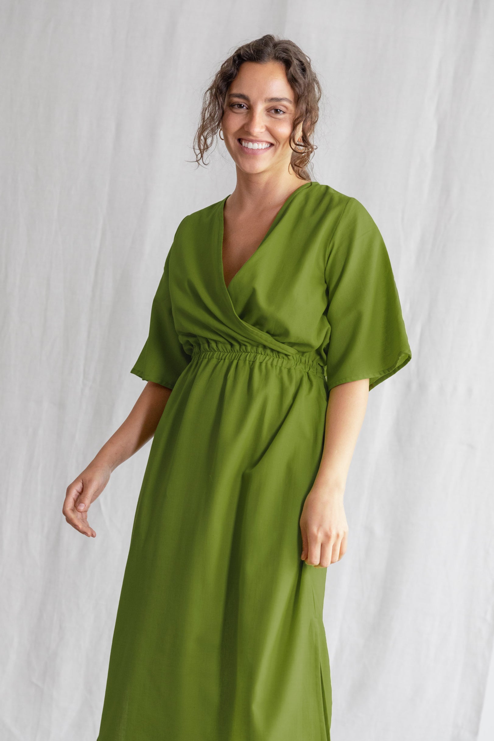 Organic cotton dress Vasi Basil