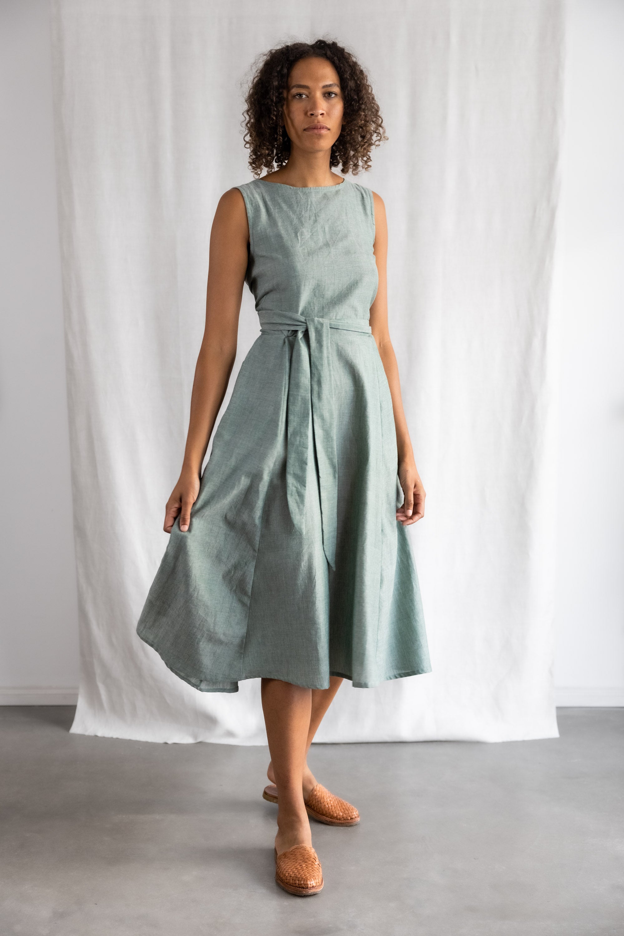 Organic Cotton Dress Karishma Eukalyptus