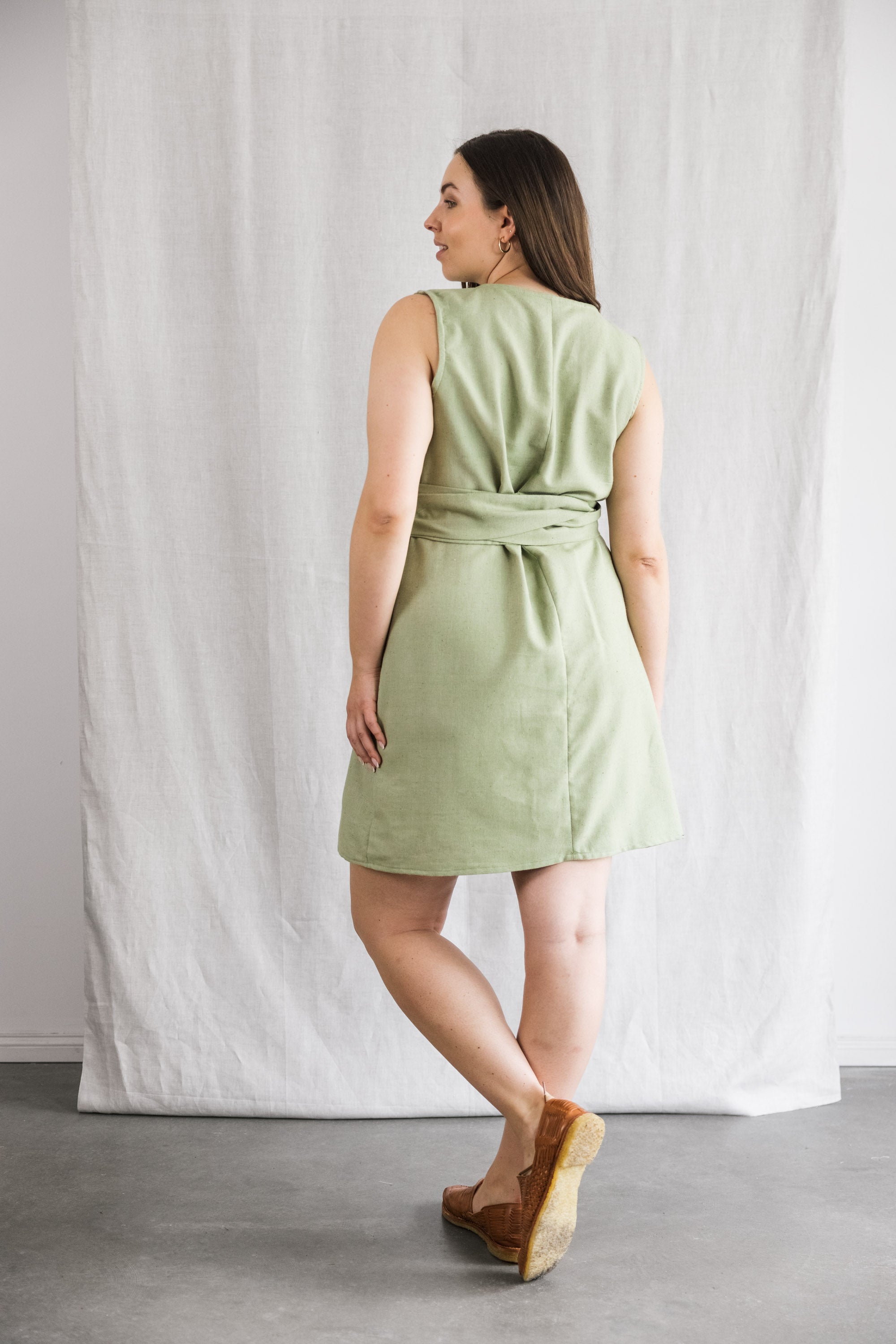 Organic Cotton Dress Aarav Lime Green