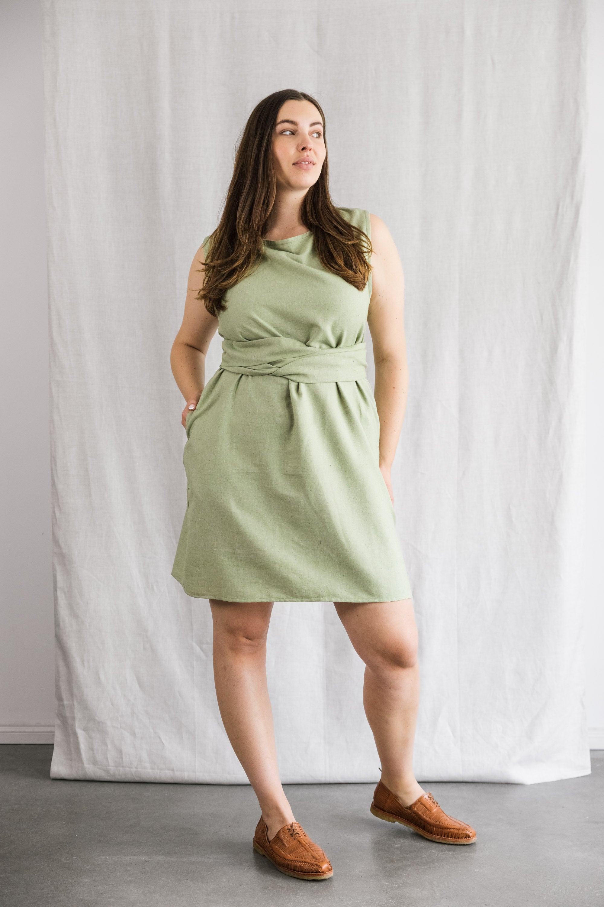 Organic Cotton Dress Aarav Lime Green