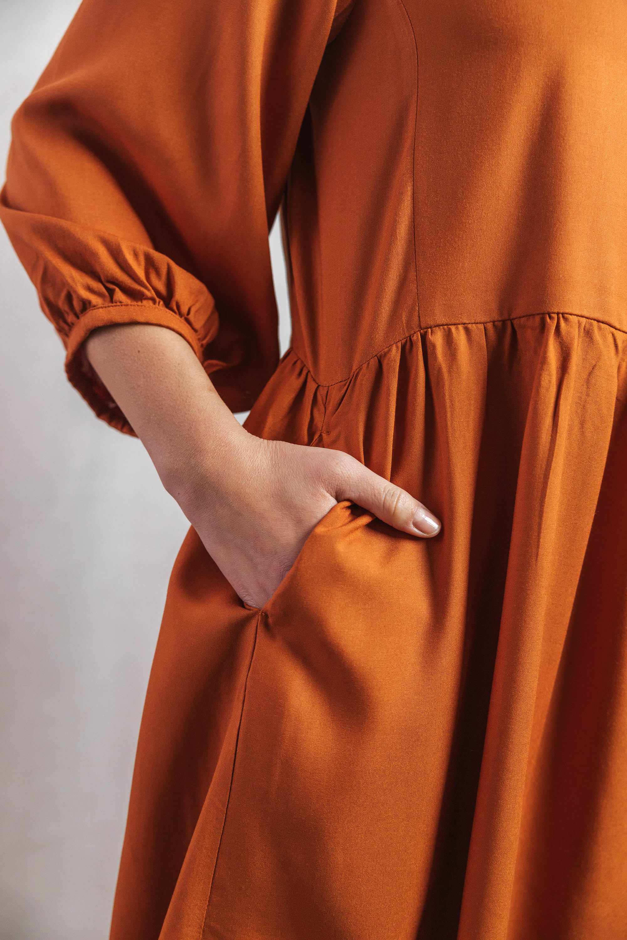 Ecovero Dress Rachana Rust