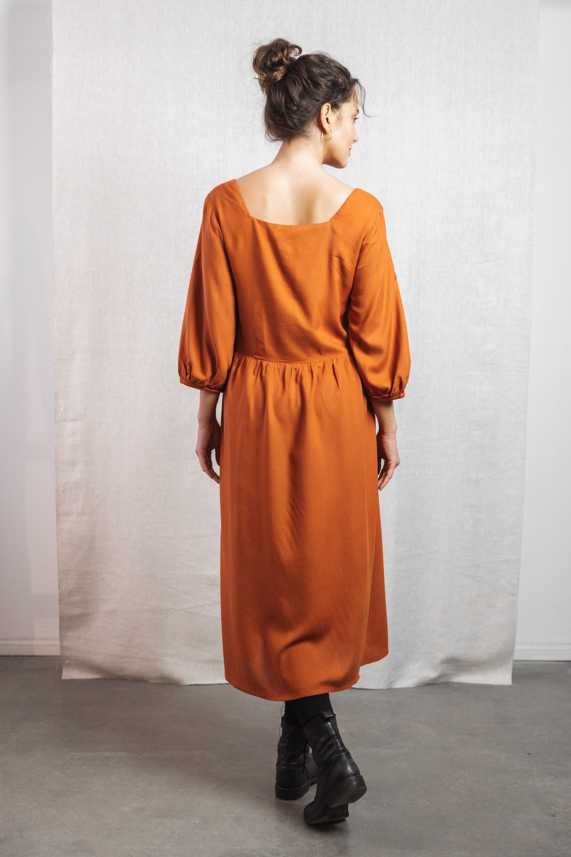 Ecovero Dress Rachana Rust