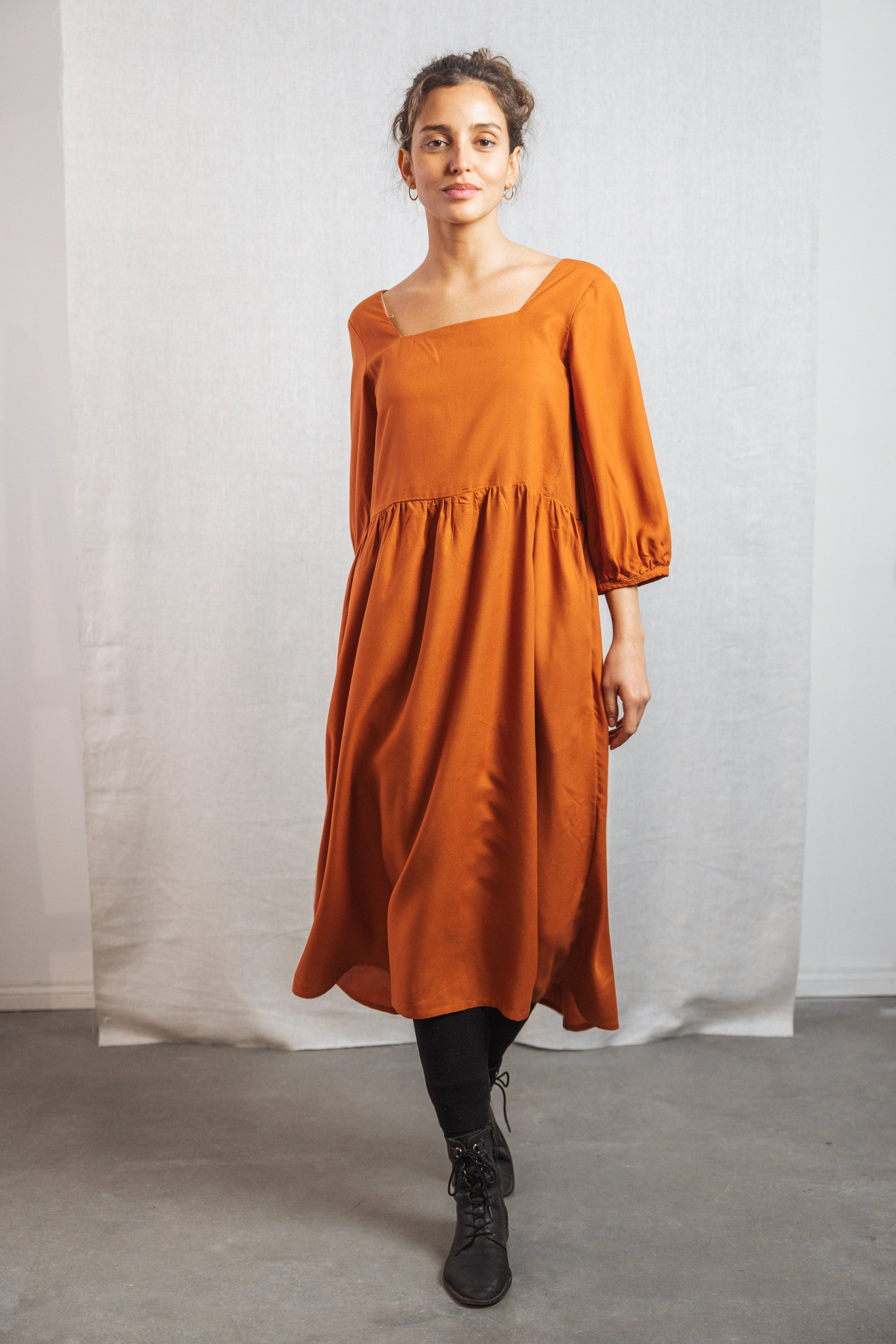 Ecovero Dress Rachana Rust