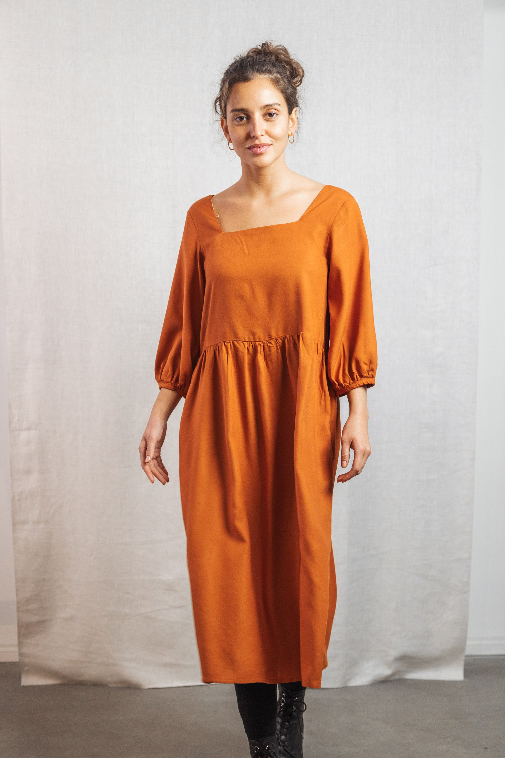 Ecovero Dress Rachana Rust