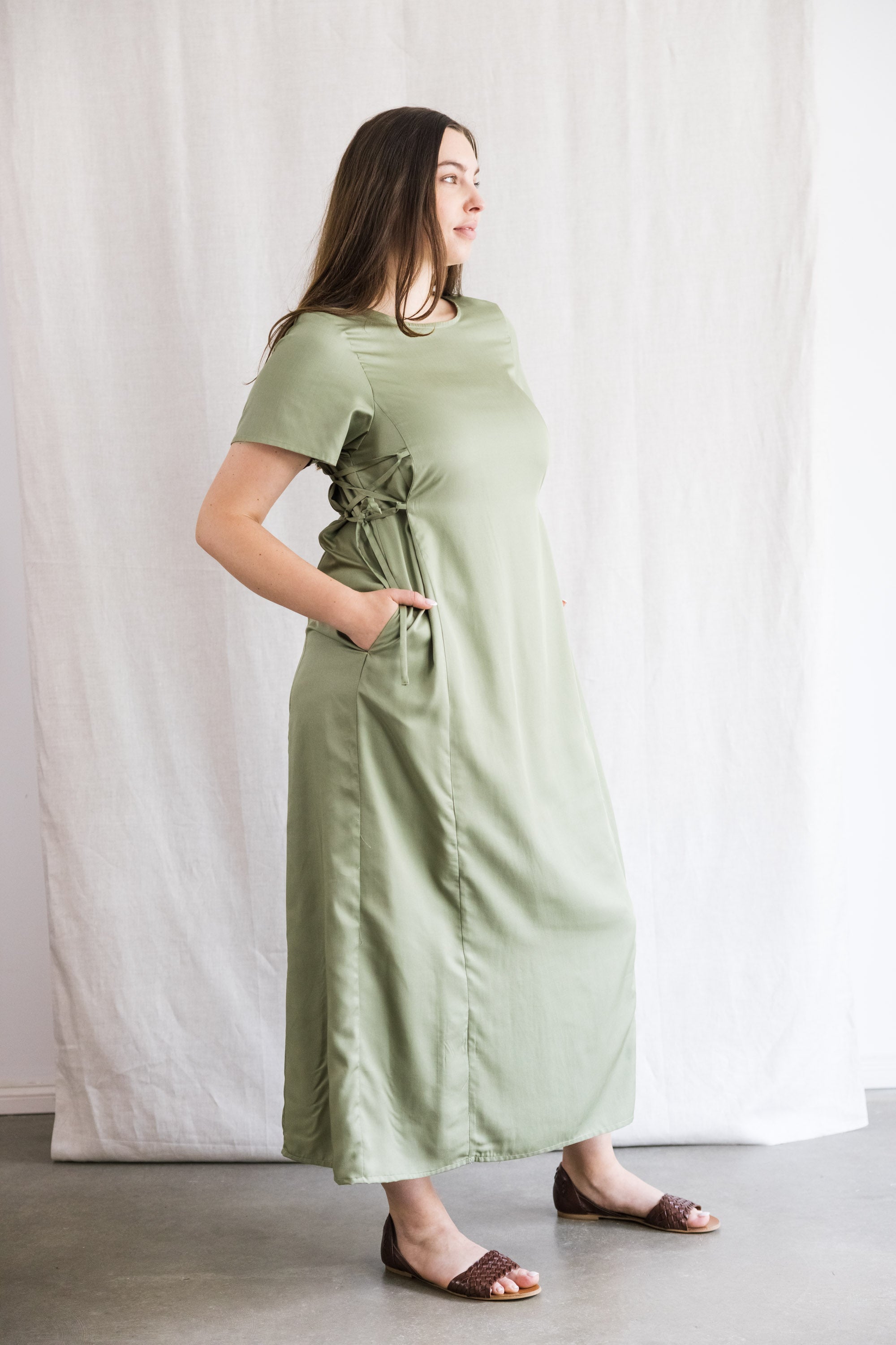 Modal Dress Ishani Matcha