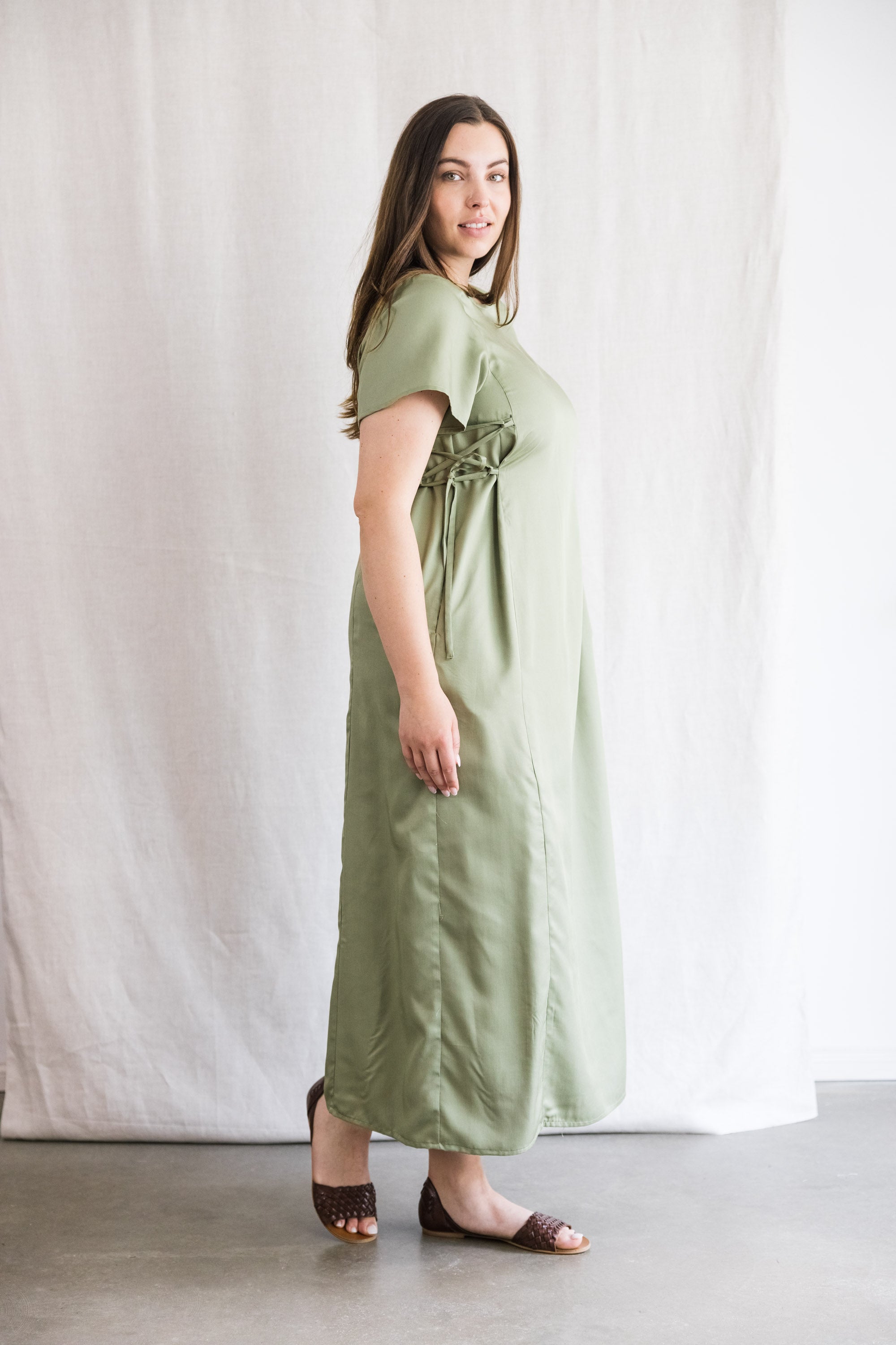 Modal Dress Ishani Matcha