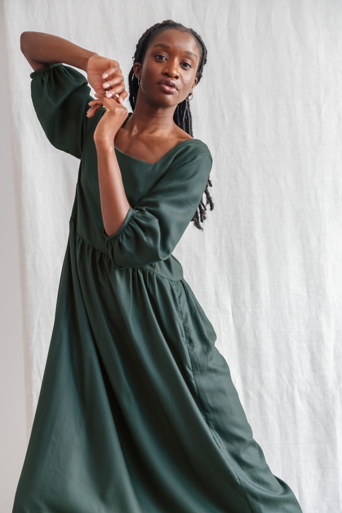 Modal Dress Rachana Forest Green
