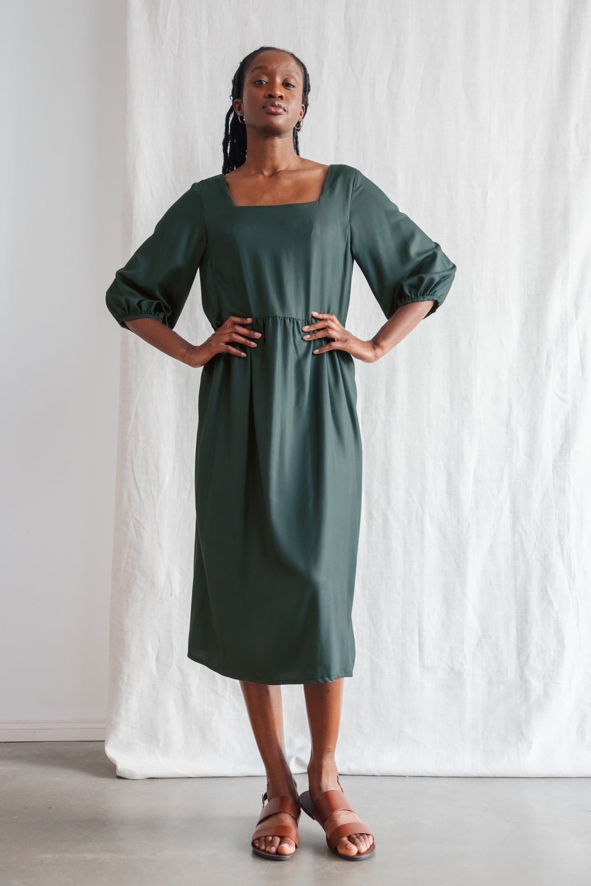 Modal Dress Rachana Forest Green
