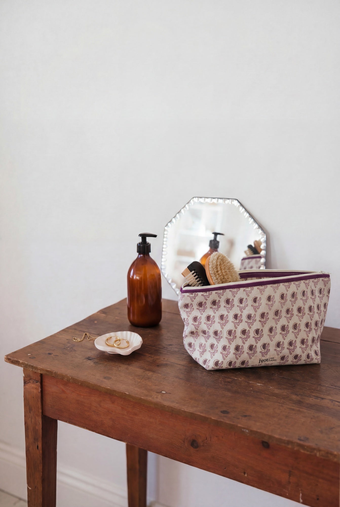 Bio-Baumwoll Kulturtasche Nahaana Blockprint