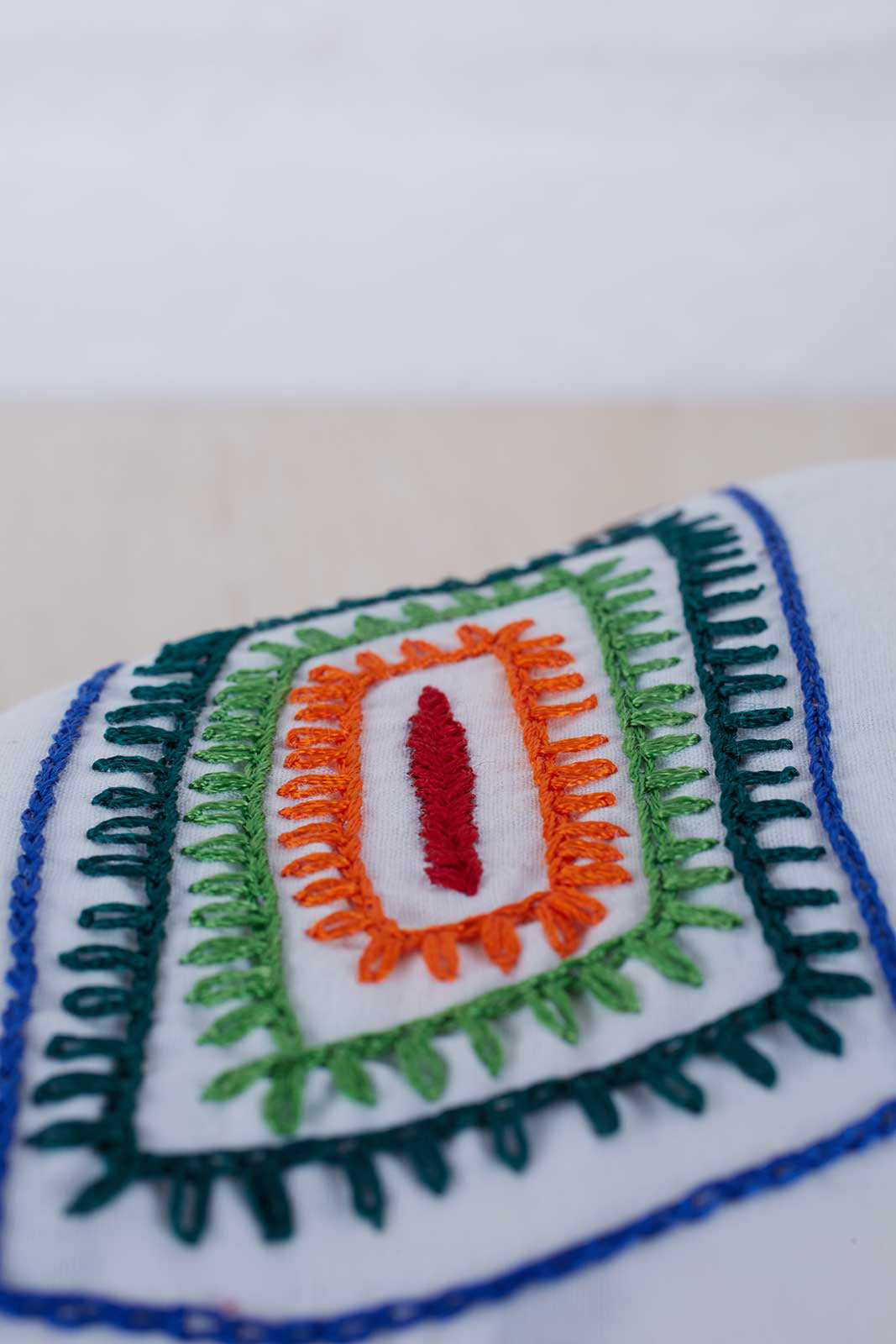 Organic cotton cuddly toy elephant Emil white embroidered