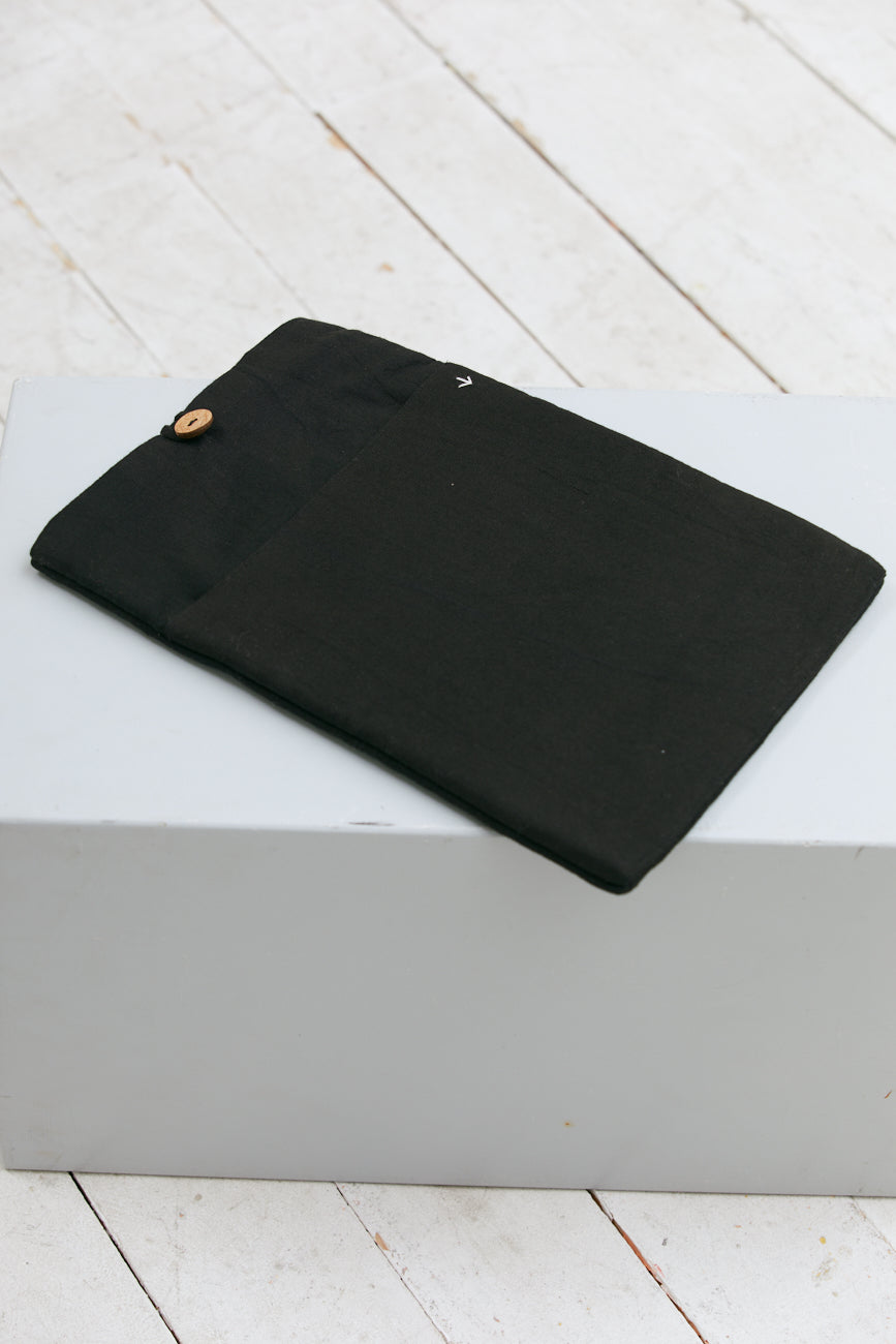 Organic Cotton Laptop Bag Latur Black