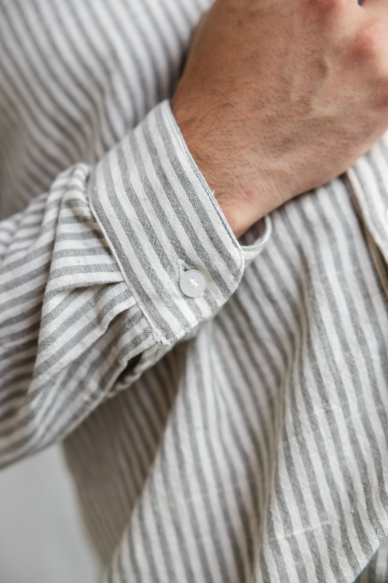 Baumwoll Hemd Himat Grau-Weiß