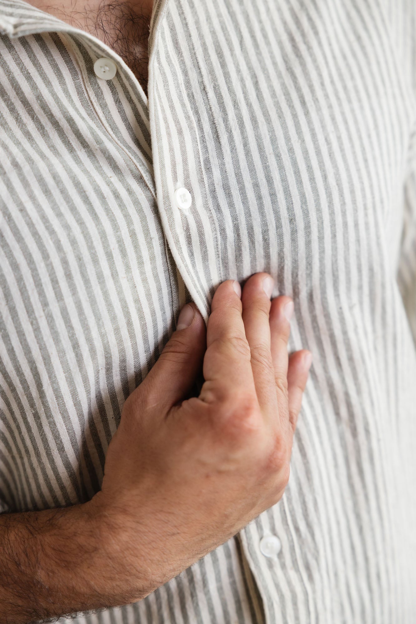 Baumwoll Hemd Himat Grau-Weiß