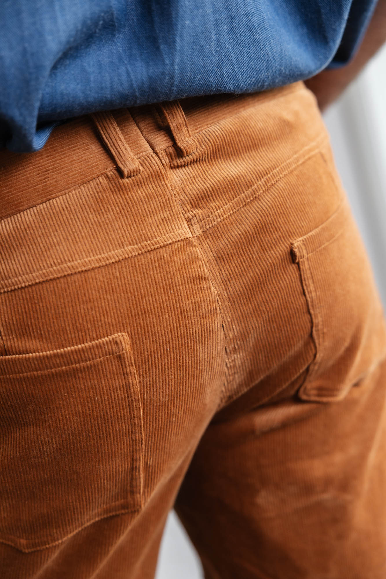 Organic cotton corduroy shorts Gauri Cinnamon