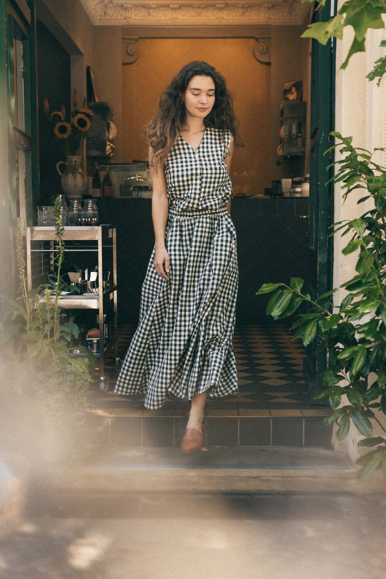 Baumwoll Maxirock Jharna Checks