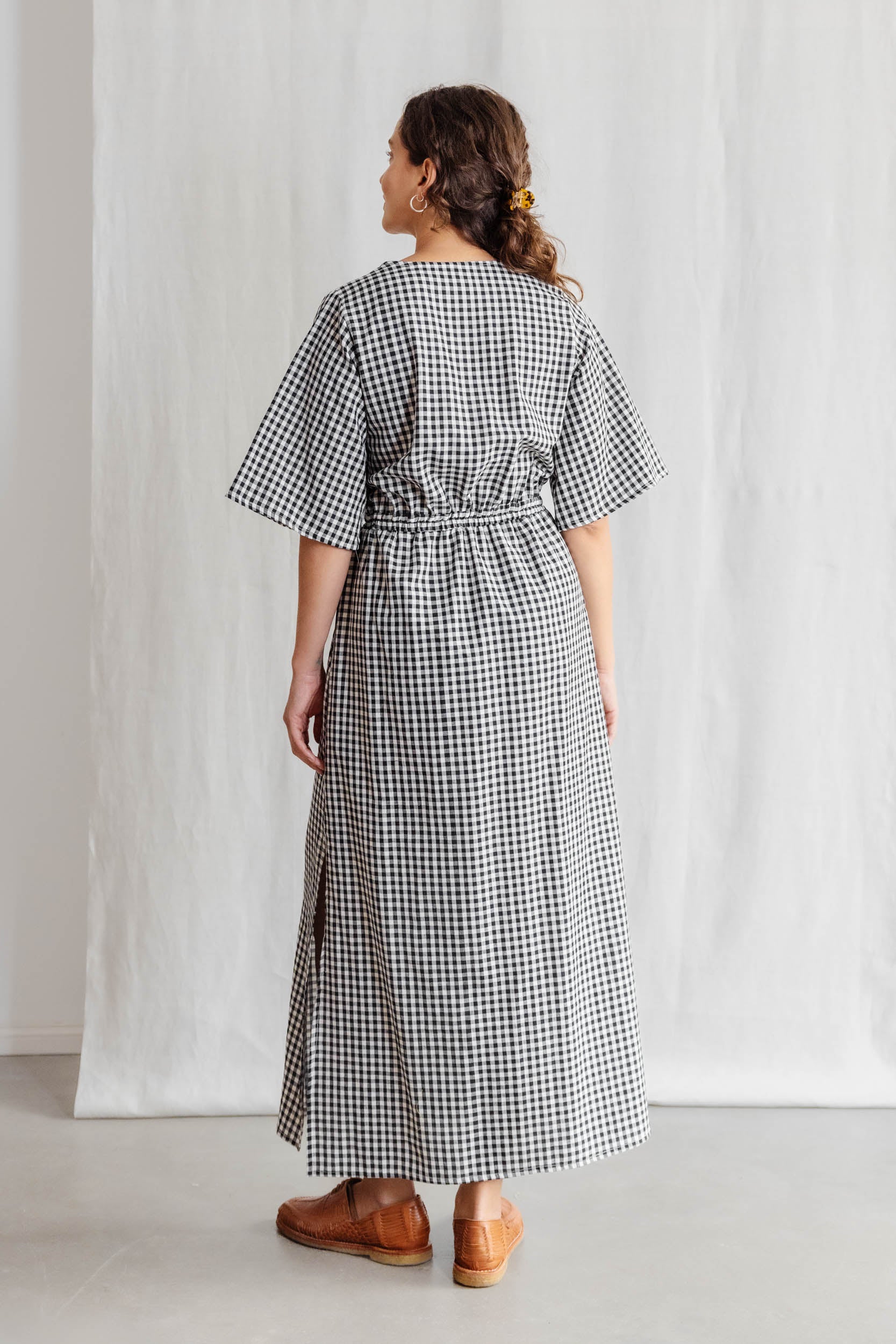 Organic cotton dress Vasi Checked